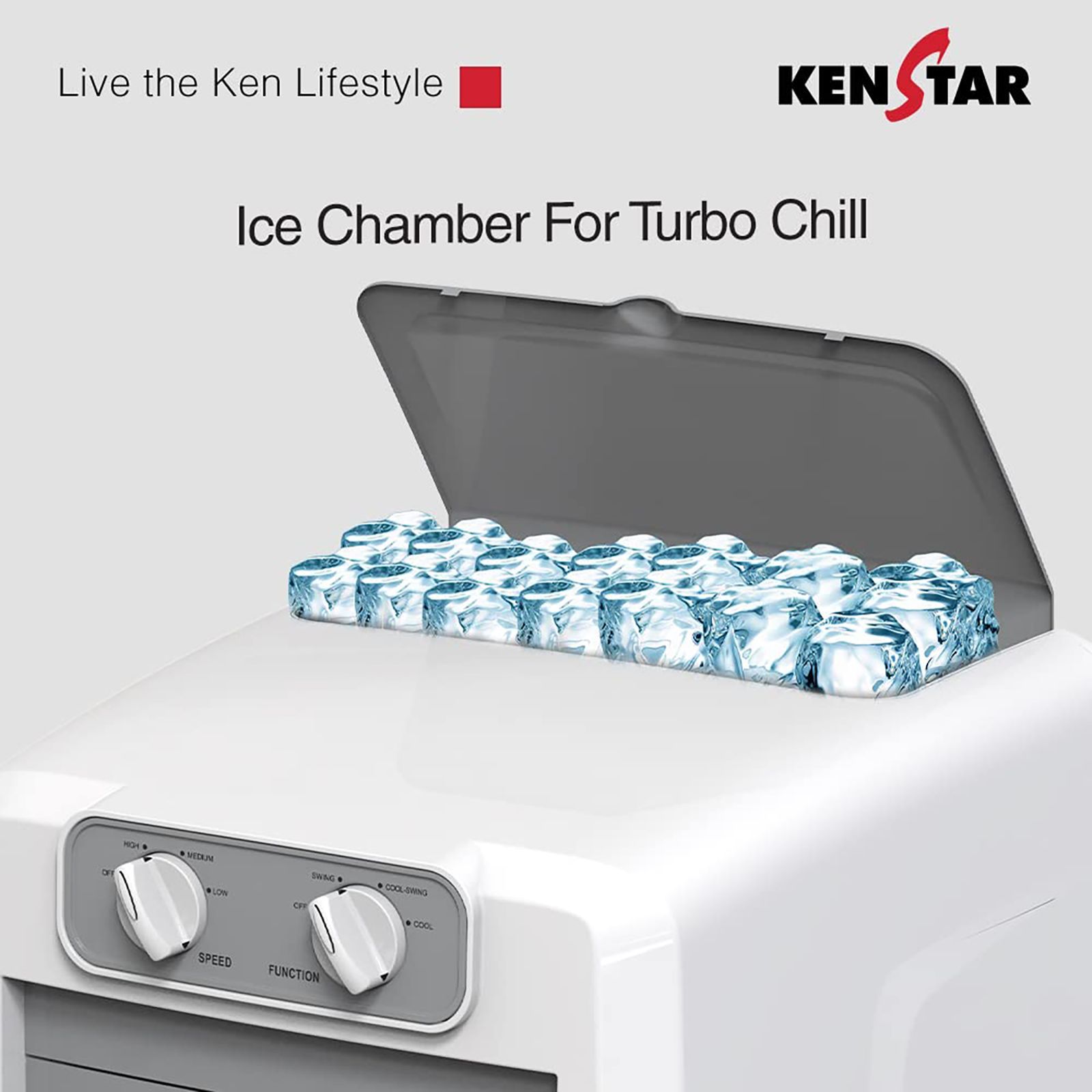 KENSTAR NIX 12 Litres Portable Air Cooler with Inverter Compatible (Quadraflow Technology, White)_12