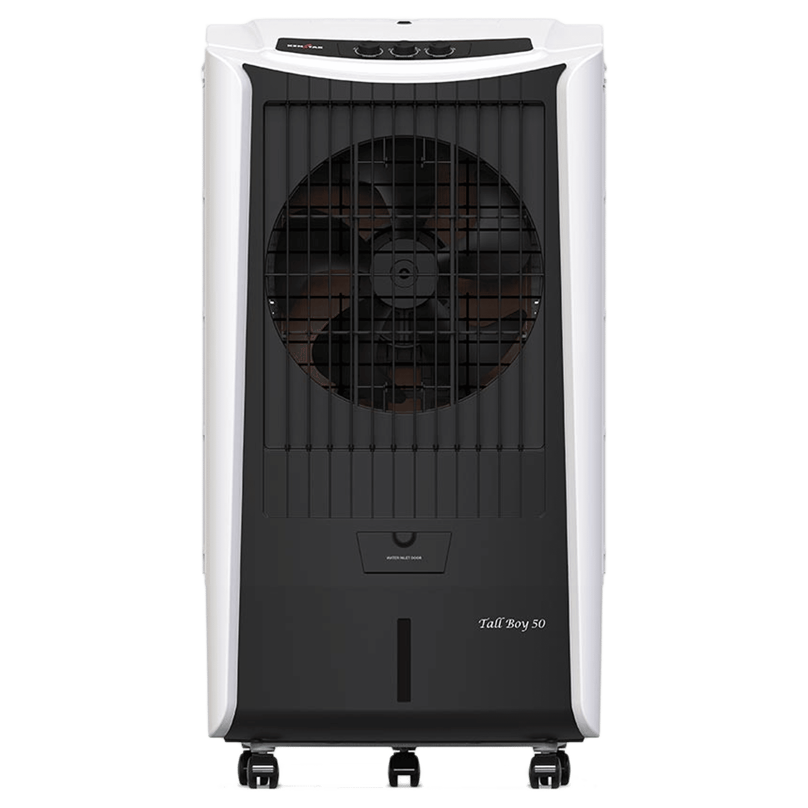 KENSTAR TALLBOY 50 Litres Desert Air Cooler (Honeycomb Cooling Pad, KCLTLBBK050FMH-ESV, Black and White)_1