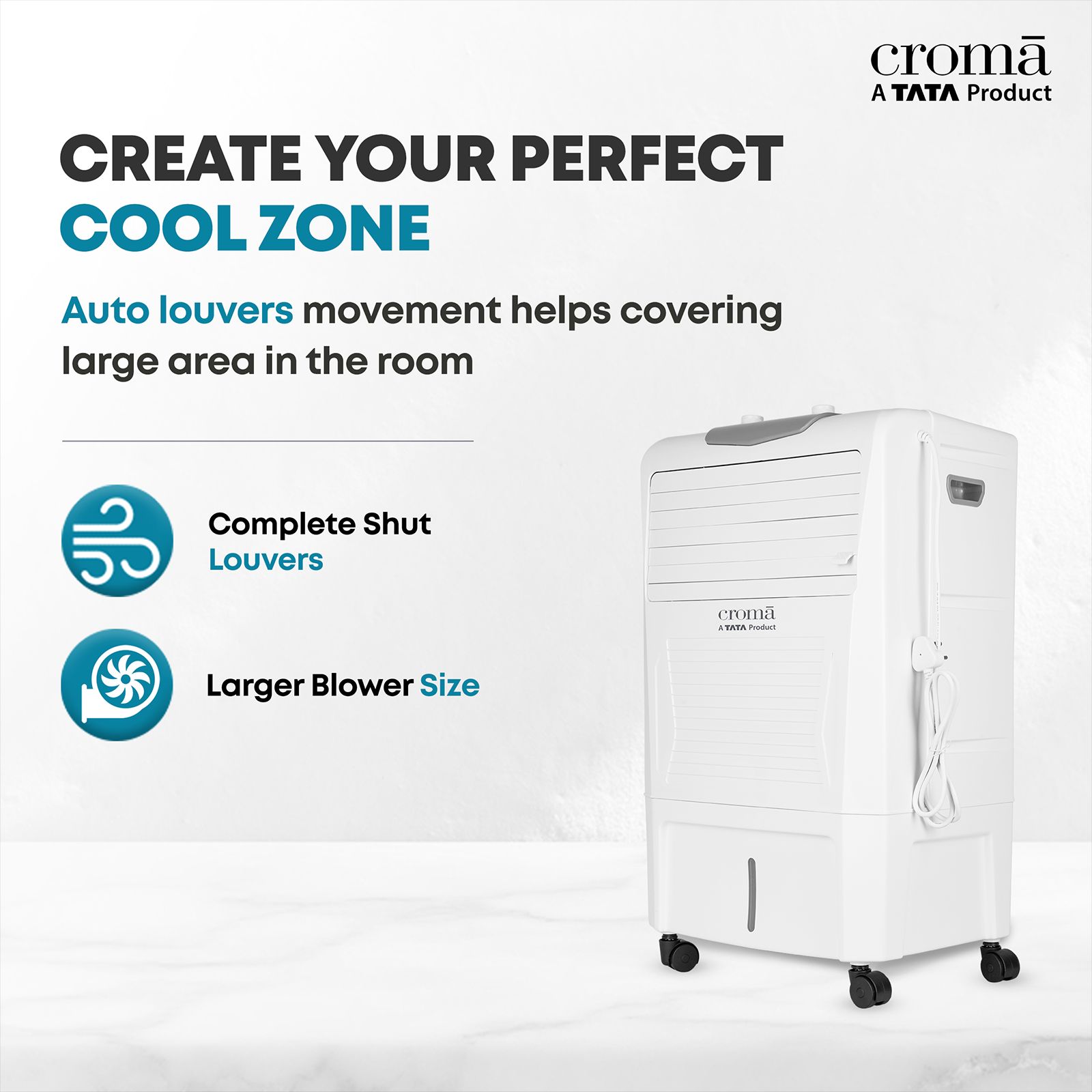 Croma 24 Litres Personal Air Cooler with Inverter Compatible (Water Level Indicator, White) Croma 24 Litres Personal Air Cooler with Inverter Compatible (Water Level Indicator, White)_13