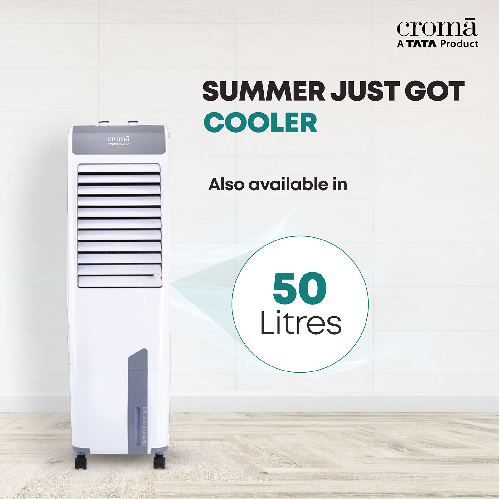 Croma 30 Litres Tower Air Cooler with Inverter Compatible (Ice Chamber, White & Grey)_9