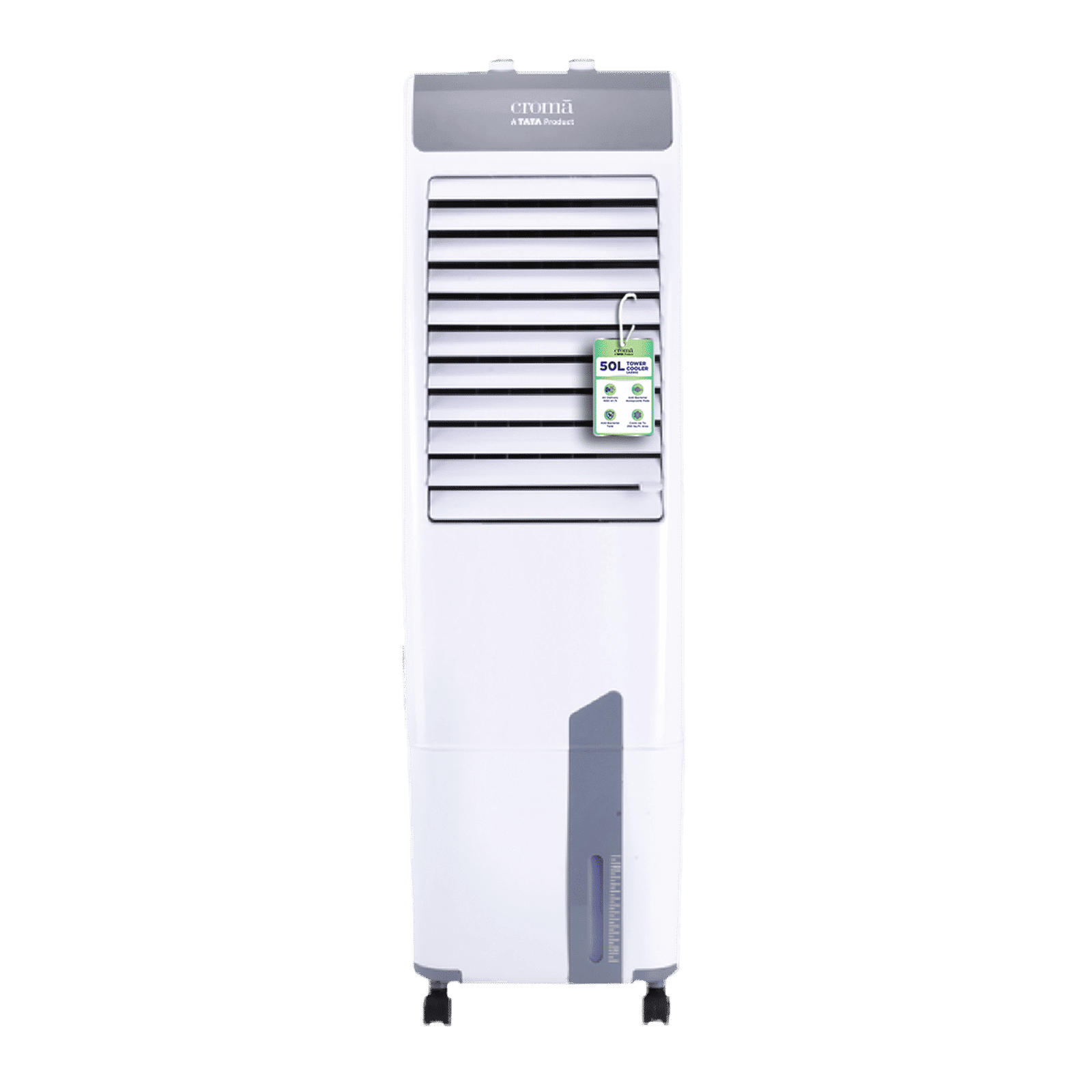 Croma 50 Litres Tower Air Cooler with Inverter Compatible (Ice Chamber, White & Grey)_6