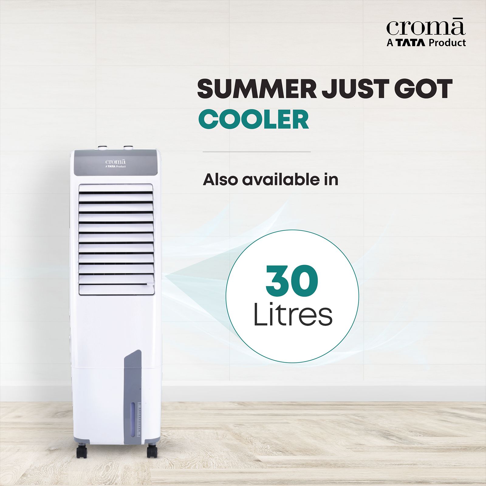 Croma 50 Litres Tower Air Cooler with Inverter Compatible (Ice Chamber, White & Grey)_6