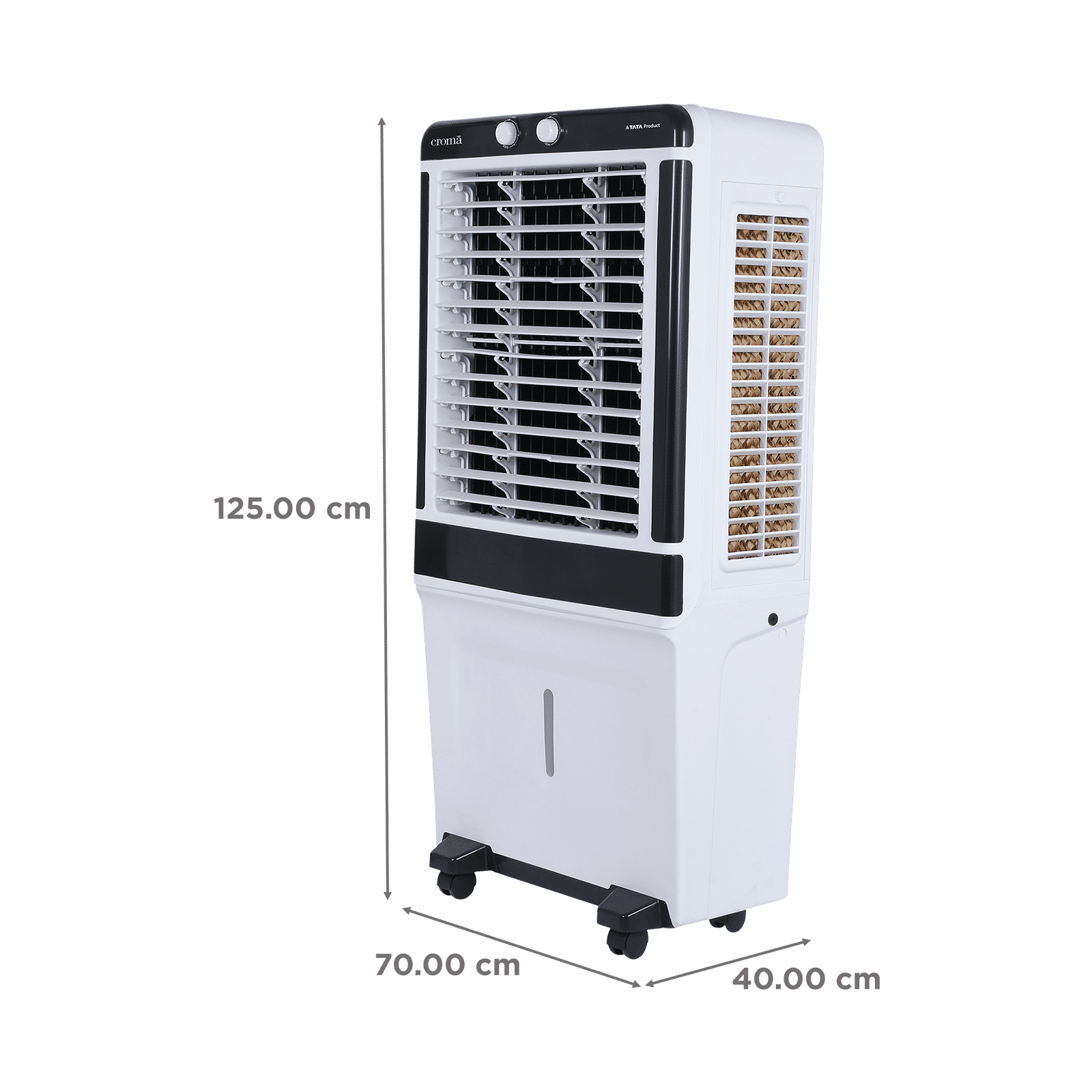 Croma 70 Litres Desert Air Cooler with Inverter Compatible (Evaporative Cooling Technology, White & Black)_2