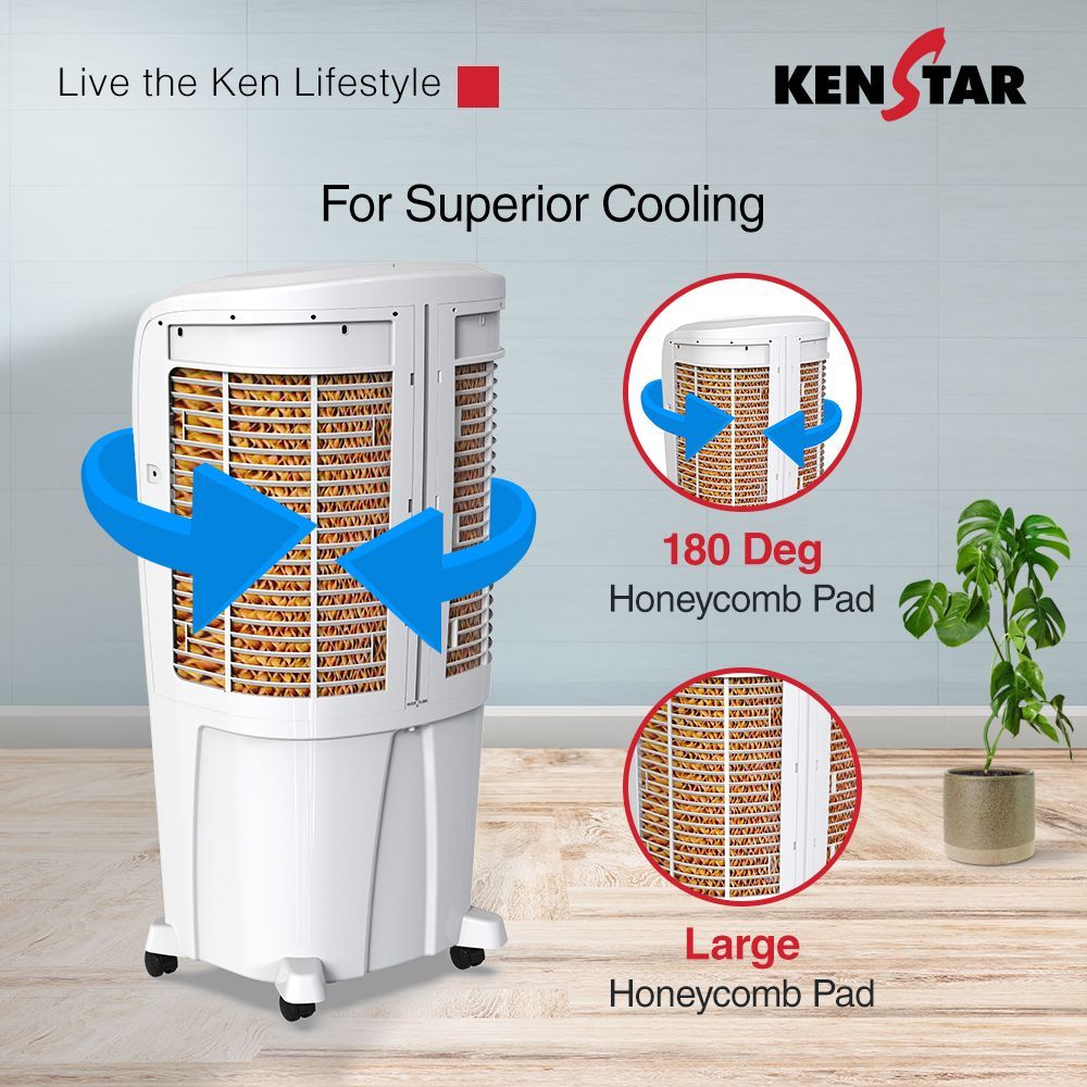 KENSTAR Snowcool 90 Liters Desert Air Cooler (Rust Proof, KCLSCLWH090FRH-ETA, White) KENSTAR Snowcool 90 Liters Desert Air Cooler (Rust Proof, KCLSCLWH090FRH-ETA, White)_4