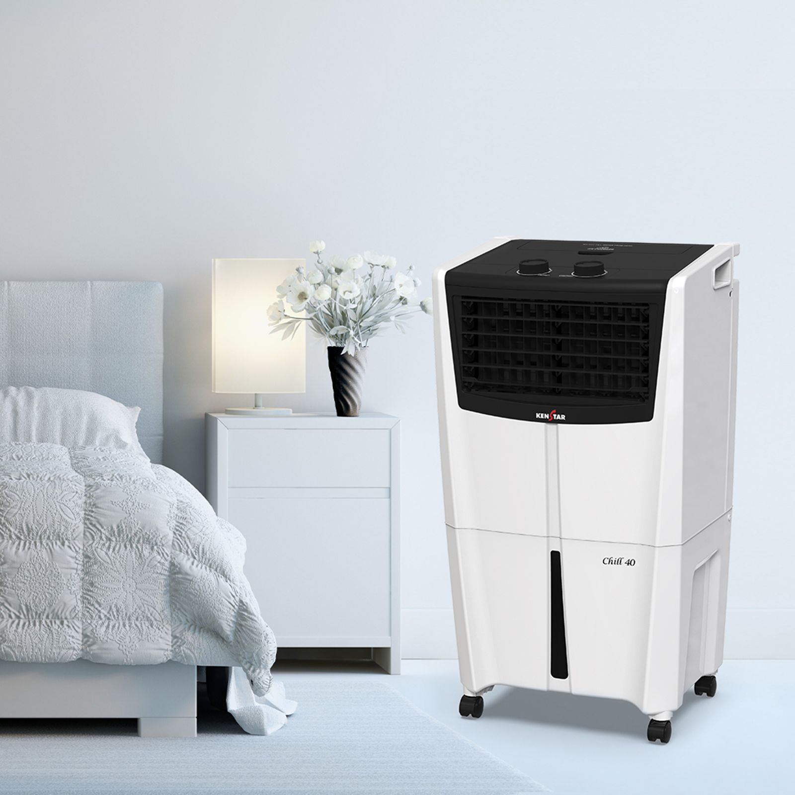 KENSTAR Chill HC 40 Liters Personal Air Cooler (Rust Proof, KCLCHLBK040BMH-ECT, Black/White)_6