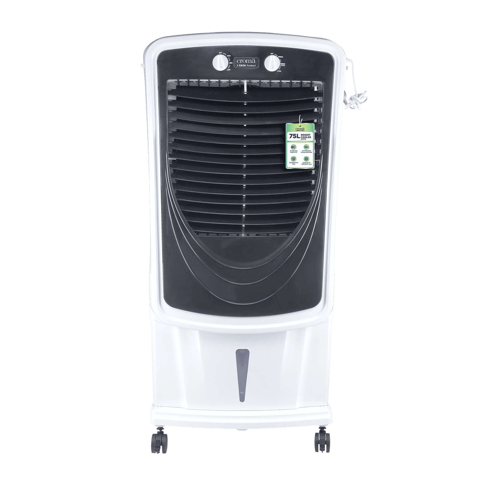 Croma 75 Litres Desert Air Cooler with Inverter Compatible (Evaporative Cooling Technology, White & Black)_10