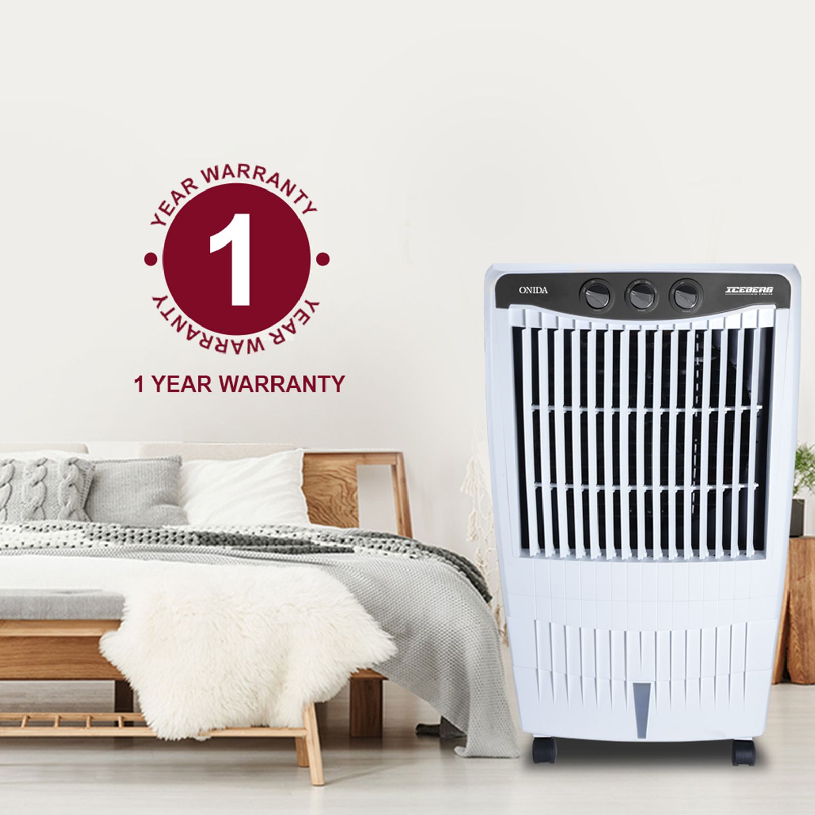 ONIDA 85 Litres Desert Air Cooler (Honeycomb Pads, DC85IDG, White) ONIDA 85 Litres Desert Air Cooler (Honeycomb Pads, DC85IDG, White)_8