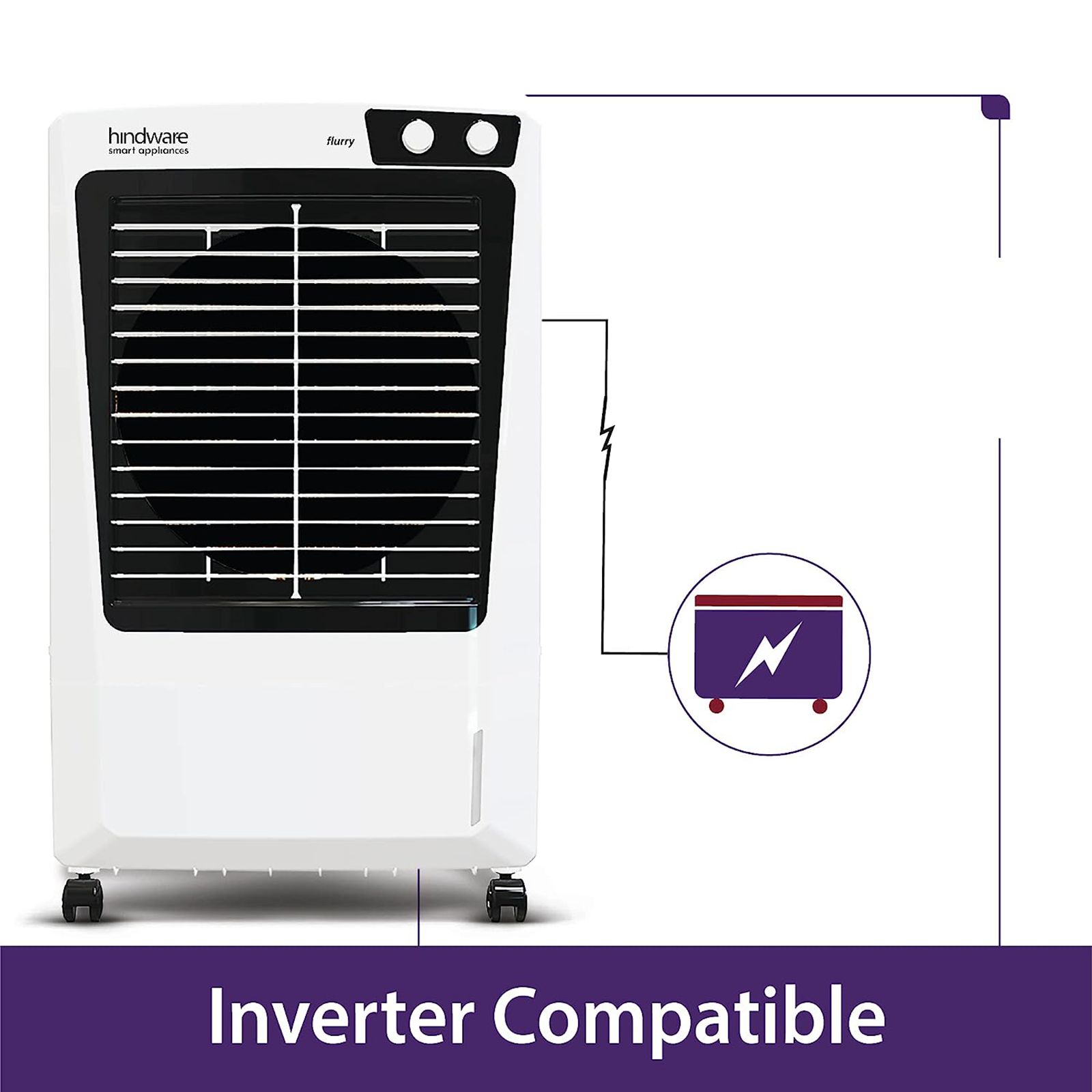 hindware Flurry 52 Litres Desert Air Cooler (High Air Delivery, 524109, White) hindware Flurry 52 Litres Desert Air Cooler (High Air Delivery, 524109, White)_7