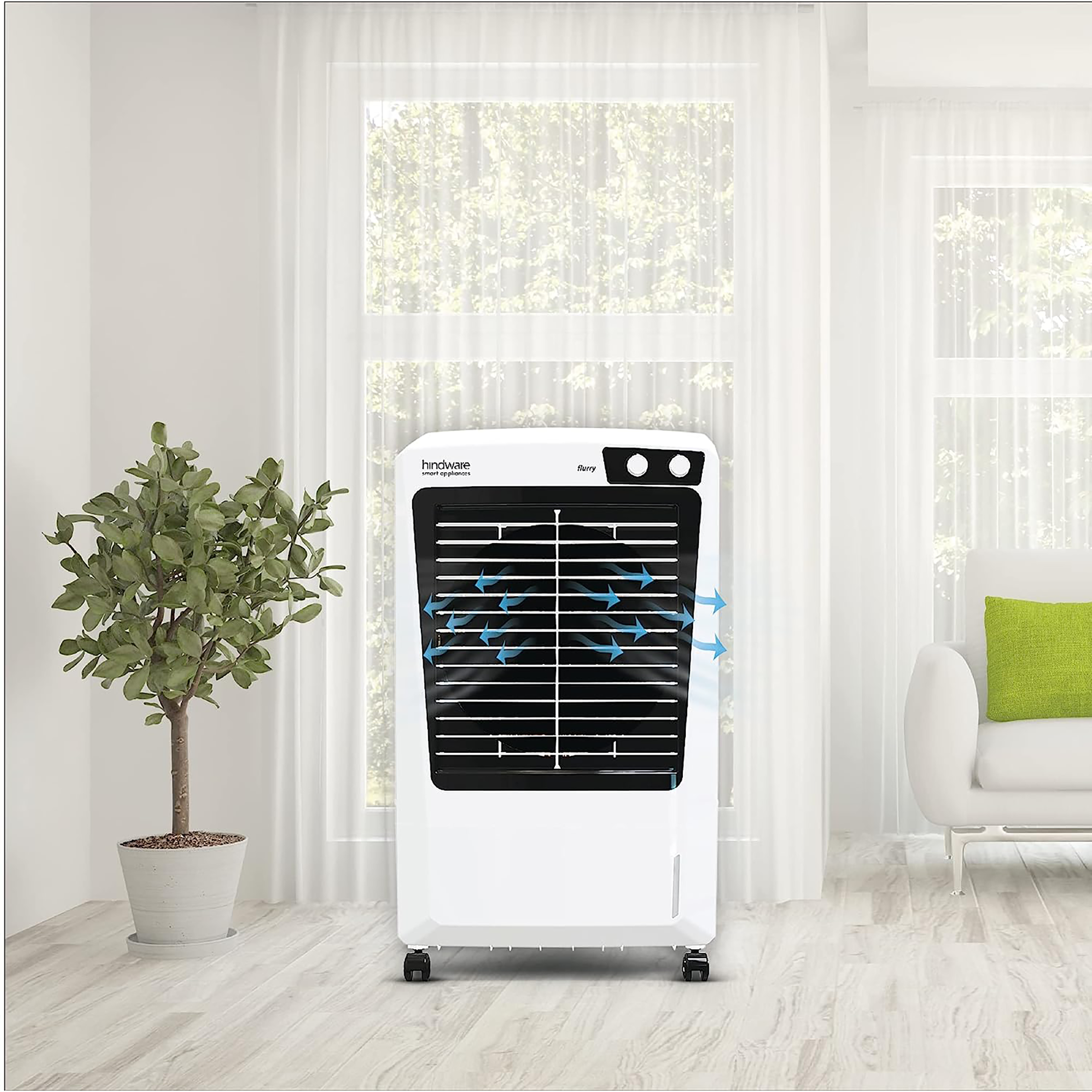 hindware Flurry 52 Litres Desert Air Cooler (High Air Delivery, 524109, White) hindware Flurry 52 Litres Desert Air Cooler (High Air Delivery, 524109, White)_8