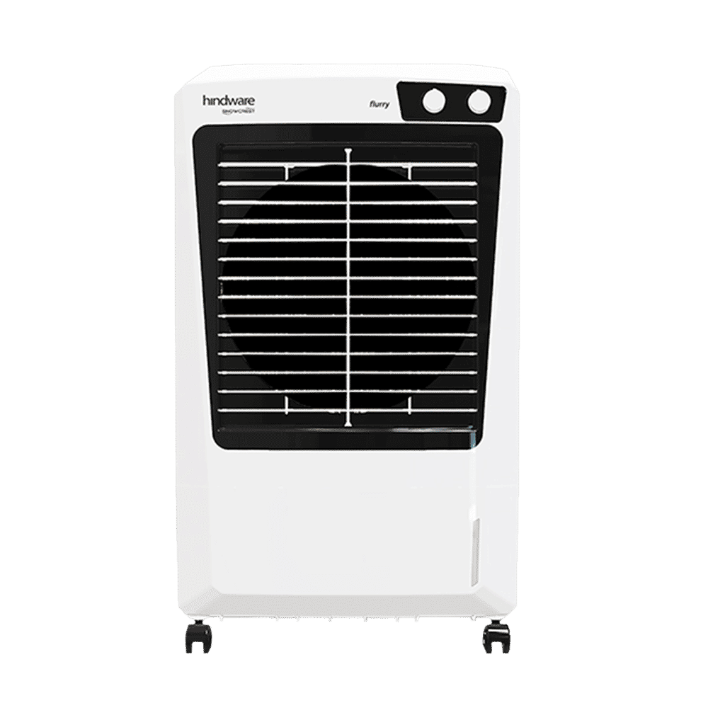 hindware Flurry 52 Litres Desert Air Cooler (Woodwool Pads, 518990, White) hindware Flurry 52 Litres Desert Air Cooler (Woodwool Pads, 518990, White)_1