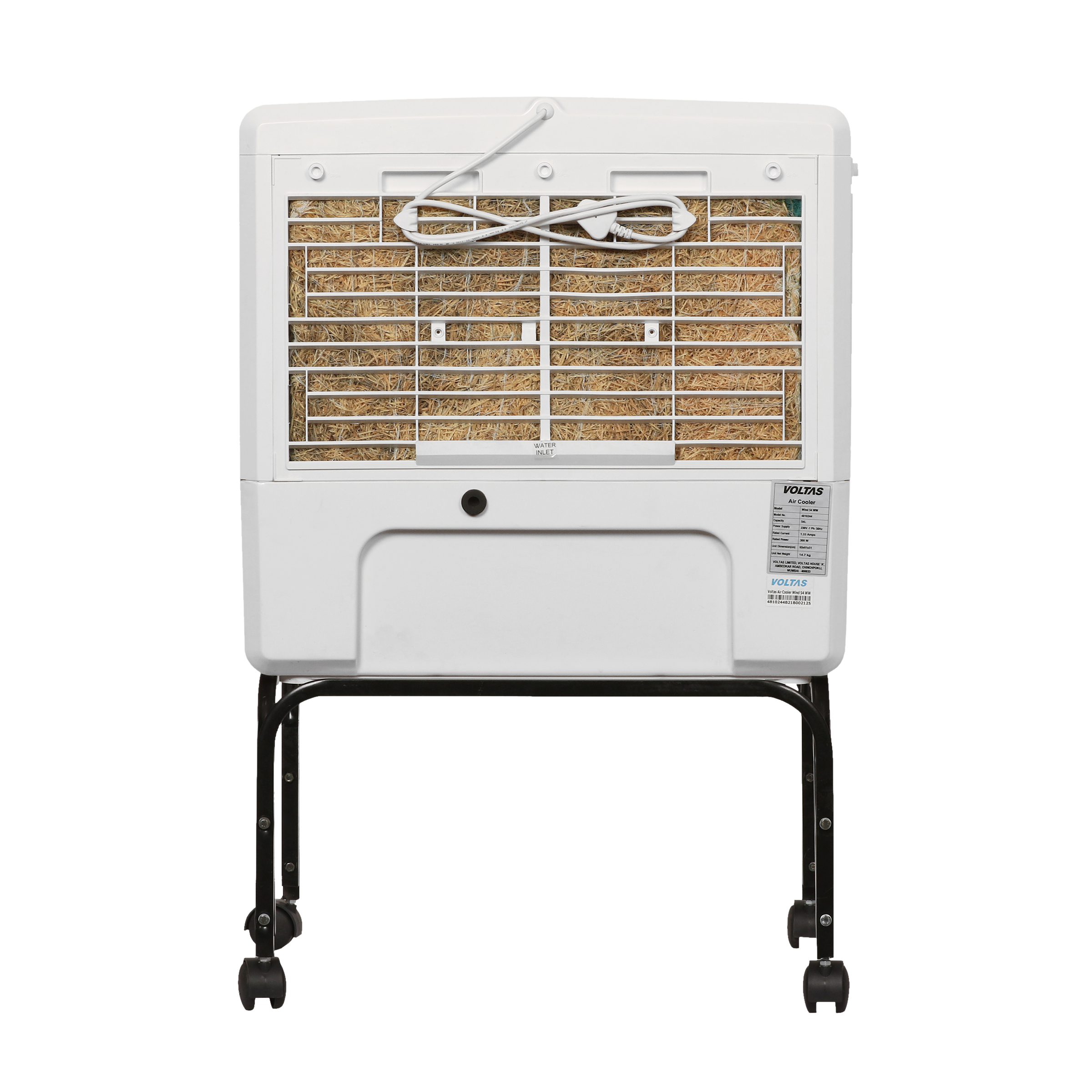 VOLTAS Wind HC 54 Litres Window Air Cooler (With Trolley, 4810328, White/Grey)_3