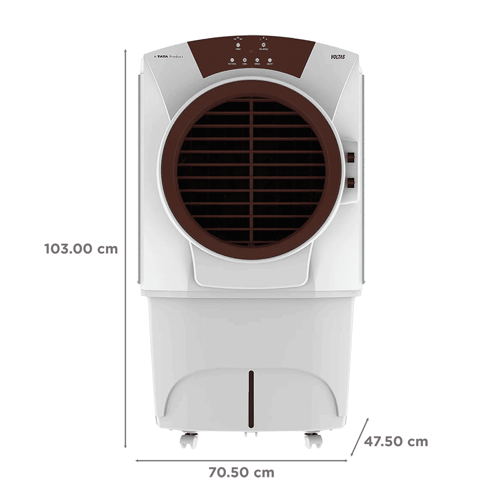 VOLTAS Grand 52E 52 Litres Desert Air Cooler with Thermal Overload Protection (Water Tank Indicator, White & Grey) VOLTAS Grand 52E 52 Litres Desert Air Cooler with Thermal Overload Protection (Water Tank Indicator, White & Grey)_2