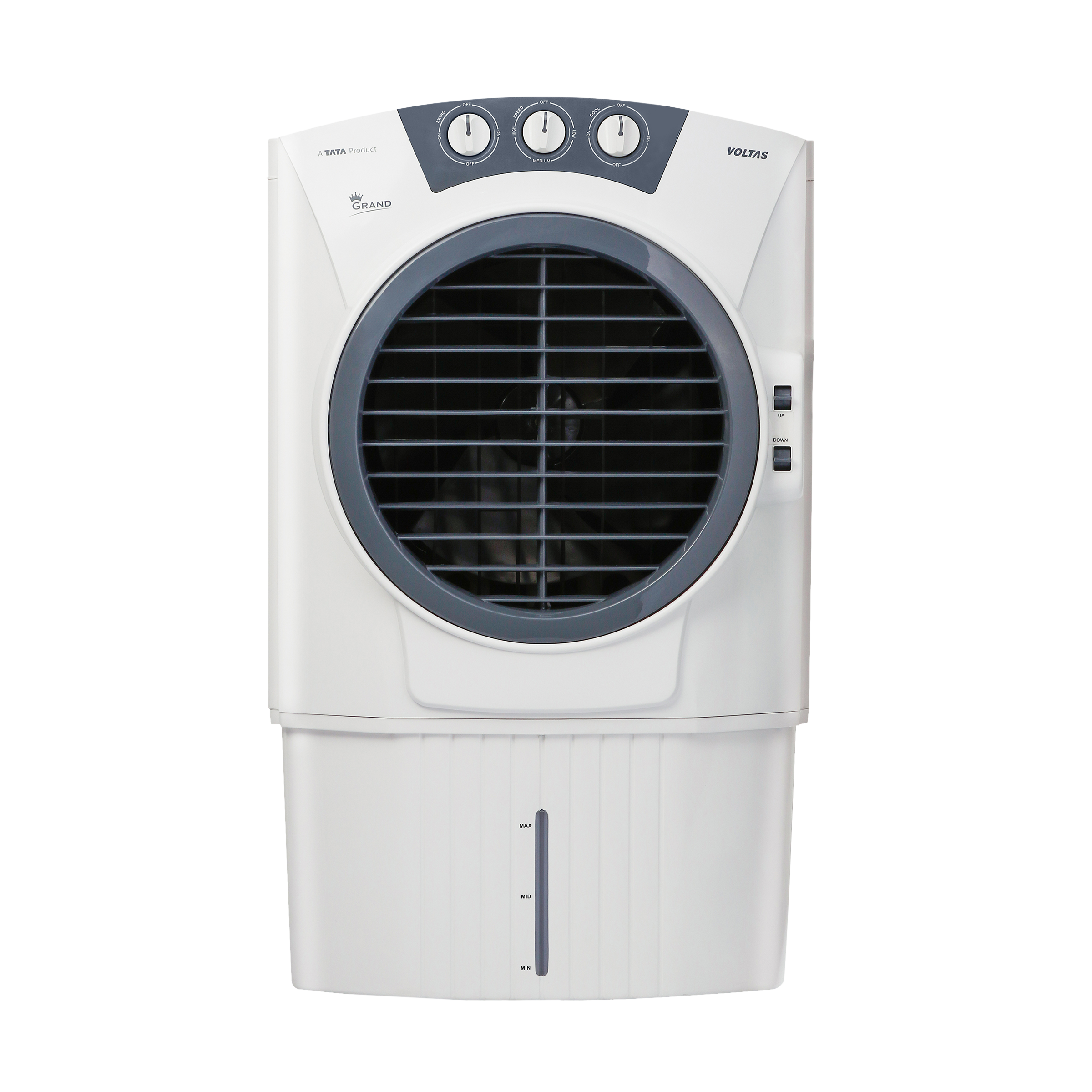 VOLTAS Grand E 72 Litres Desert Air Cooler (Inverter Compatible, 4810332, White/Grey)_1