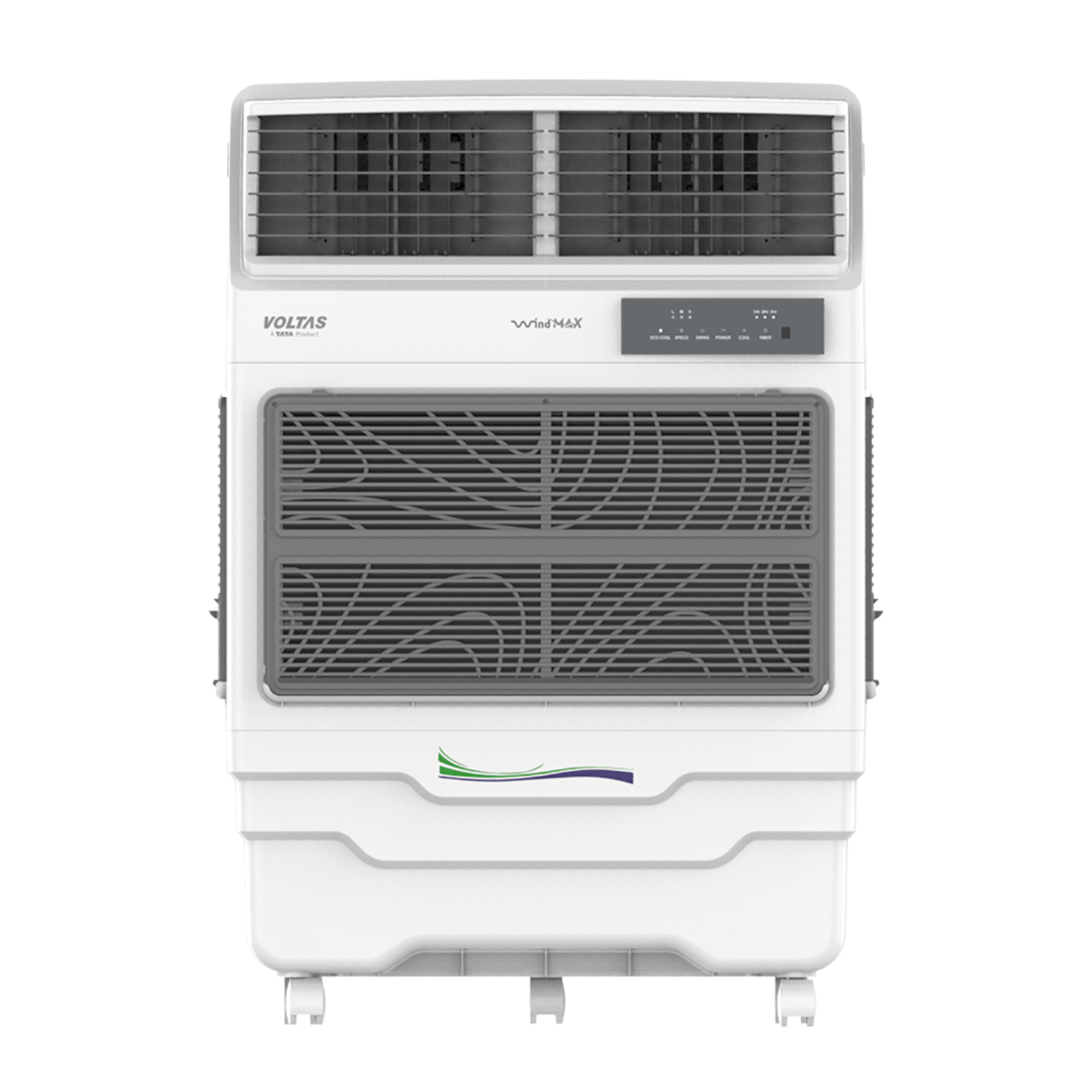 VOLTAS Wind Max 115 Litres Room Air Cooler (Inverter Compatible, 4810379, White/Grey)_1