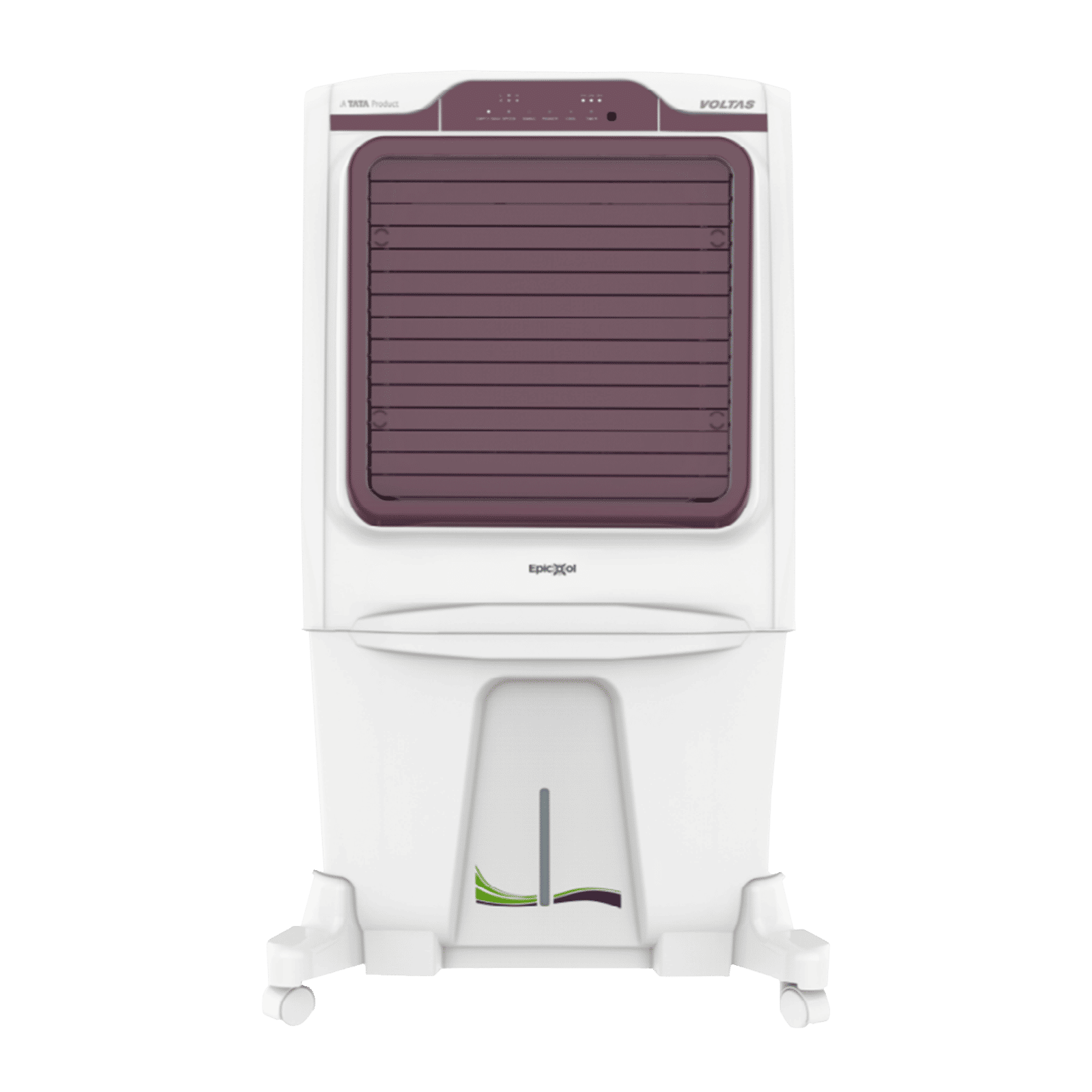 VOLTAS Epicool 90 Litres Desert Air Cooler (Inverter Compatible, 4810376, White/Burgundy)_1