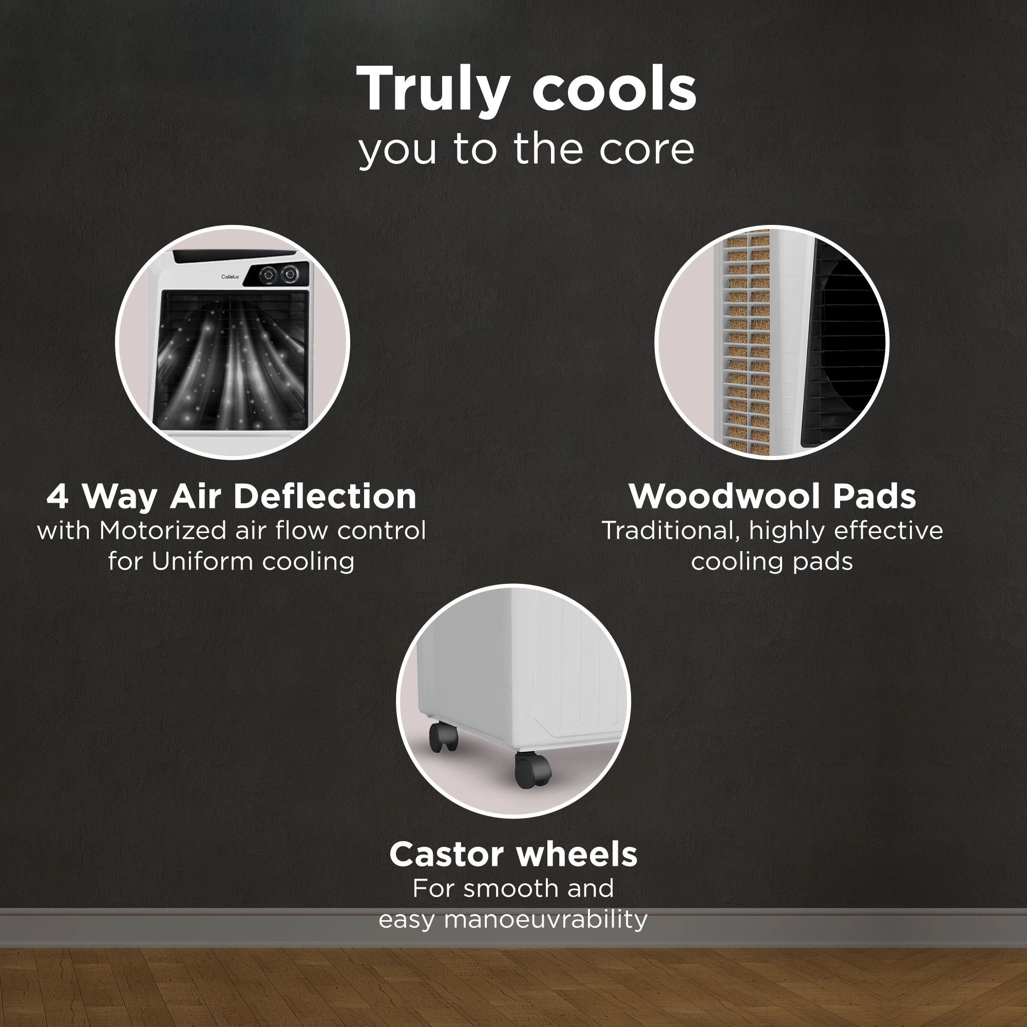 hindware Calisto 105 Litres Desert Air Cooler (Wood Wool Cooling Pads, 512494, White)_4