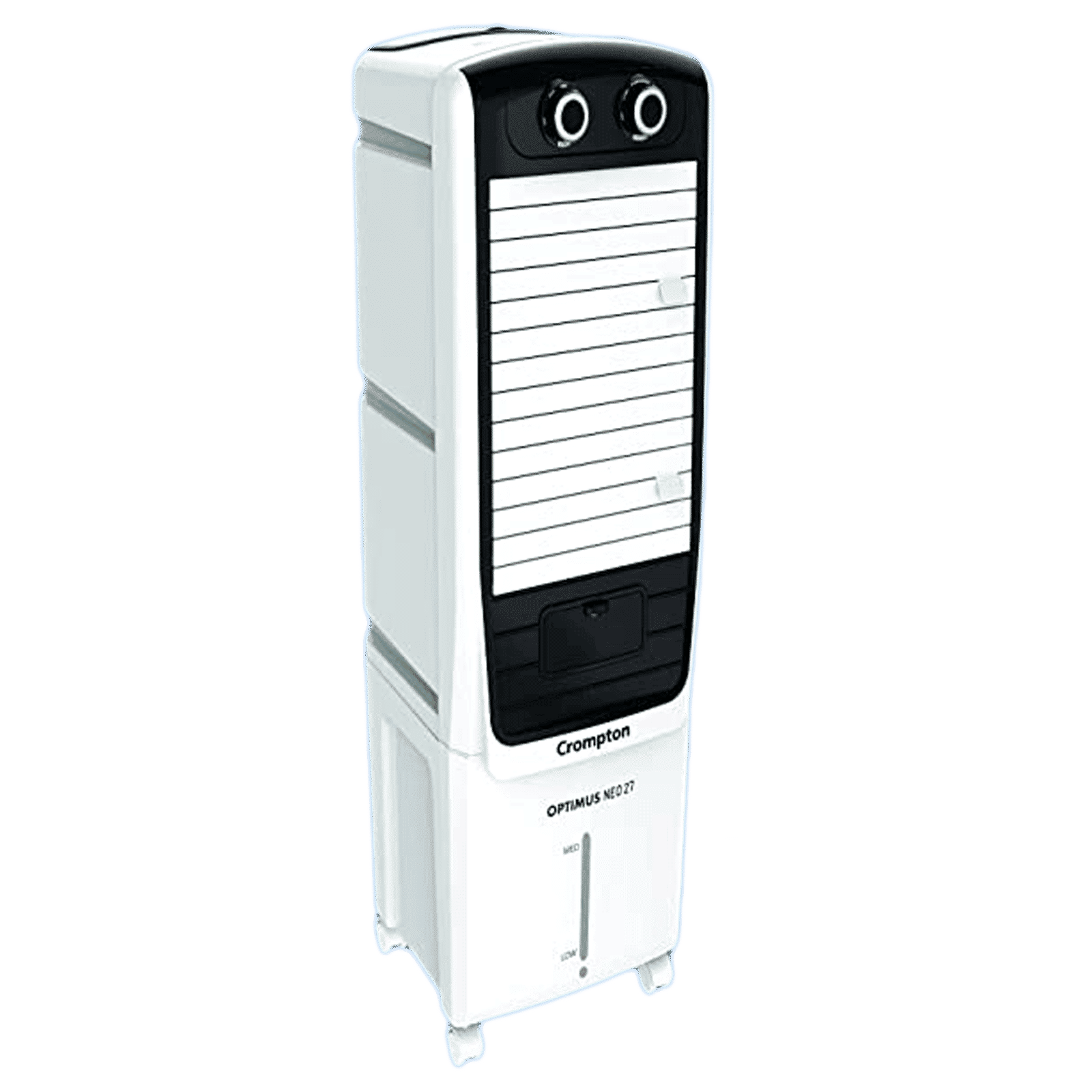 Crompton Optimus Neo 27 Litres Tower Air Cooler (4 Way Air Deflection, ACGC-OPTIMUSNEO27, White and Black) Crompton Optimus Neo 27 Litres Tower Air Cooler (4 Way Air Deflection, ACGC-OPTIMUSNEO27, White and Black)_2