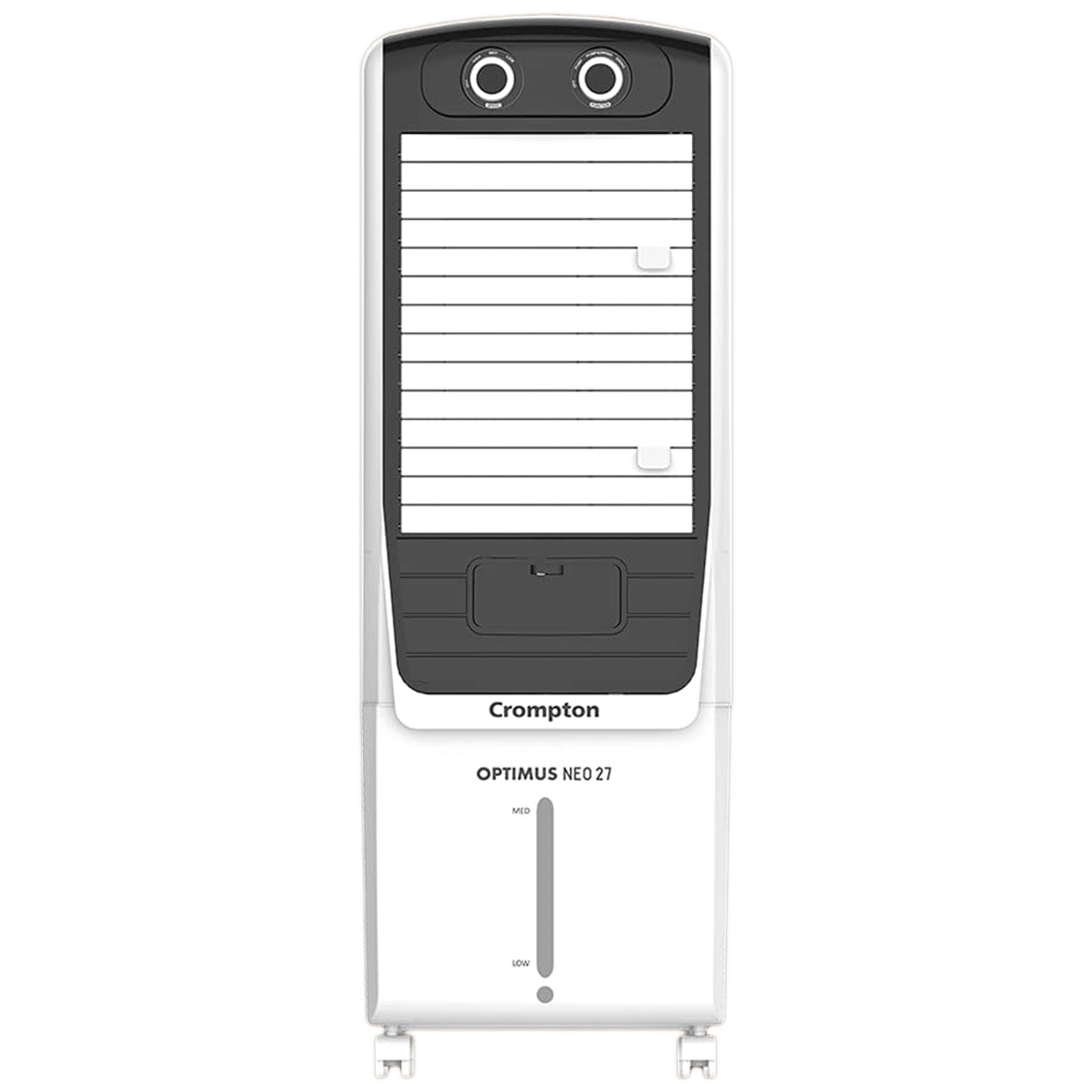 Crompton Optimus Neo 27 Litres Tower Air Cooler (4 Way Air Deflection, ACGC-OPTIMUSNEO27, White and Black) Crompton Optimus Neo 27 Litres Tower Air Cooler (4 Way Air Deflection, ACGC-OPTIMUSNEO27, White and Black)_1