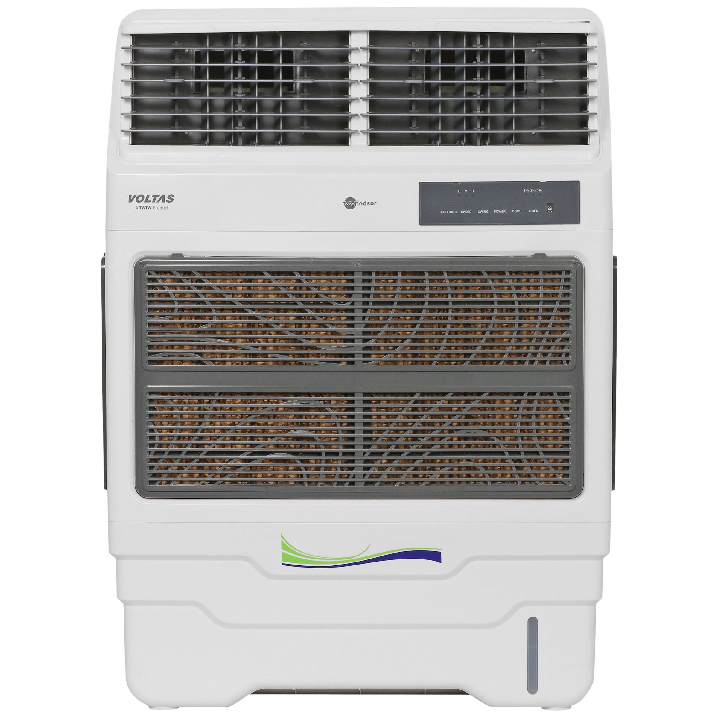 VOLTAS Windsor 65 Litres Room Air Cooler (Remote Control, 4810336, White/Grey)_1
