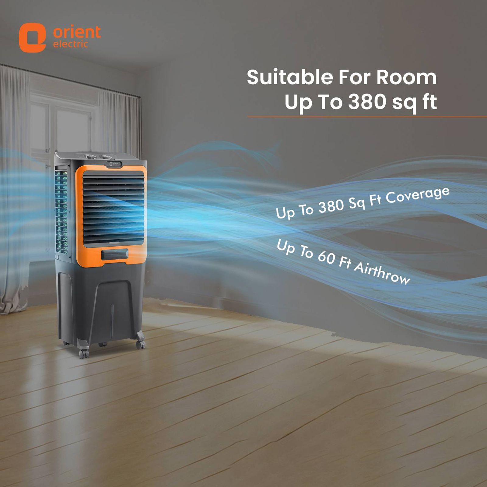 Orient Ultimo 88 Litres Desert Air Cooler with Aerofan Technology (Ice Chamber, Dark Grey) Orient Ultimo 88 Litres Desert Air Cooler with Aerofan Technology (Ice Chamber, Dark Grey)_10