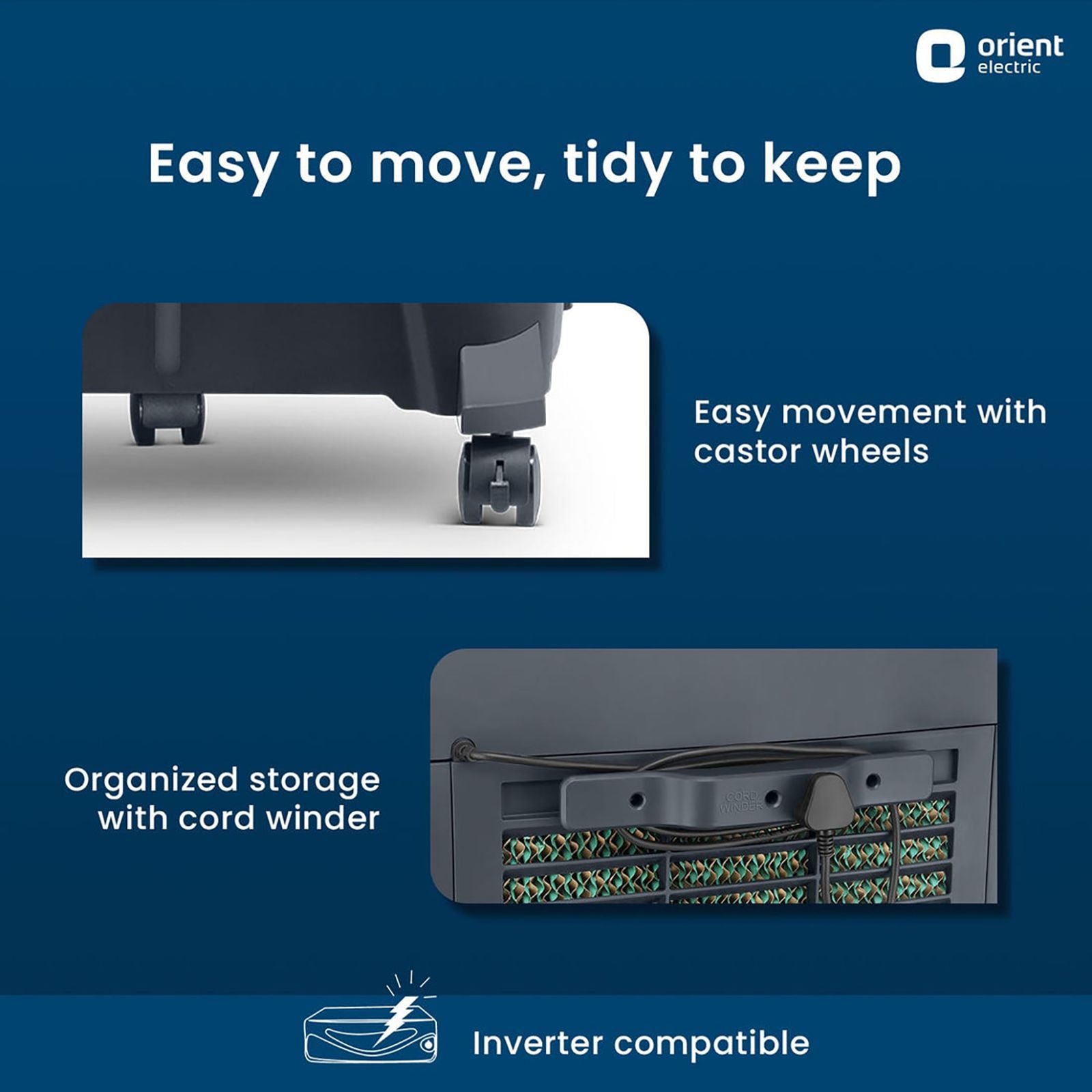 Orient Ultimo 88 Litres Desert Air Cooler with Aerofan Technology (Ice Chamber, Dark Grey) Orient Ultimo 88 Litres Desert Air Cooler with Aerofan Technology (Ice Chamber, Dark Grey)_15