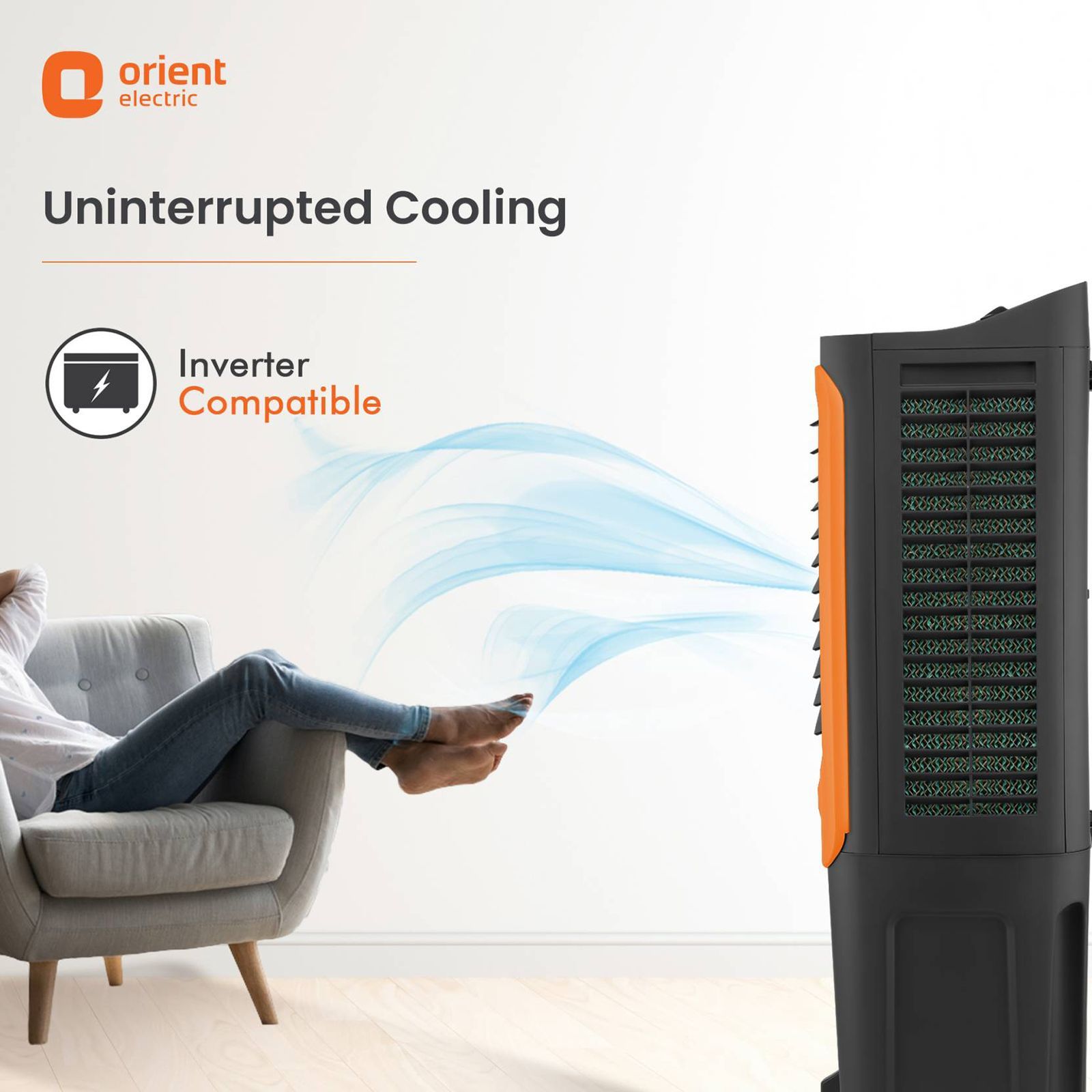 Orient Ultimo 88 Litres Desert Air Cooler with Aerofan Technology (Ice Chamber, Dark Grey) Orient Ultimo 88 Litres Desert Air Cooler with Aerofan Technology (Ice Chamber, Dark Grey)_7