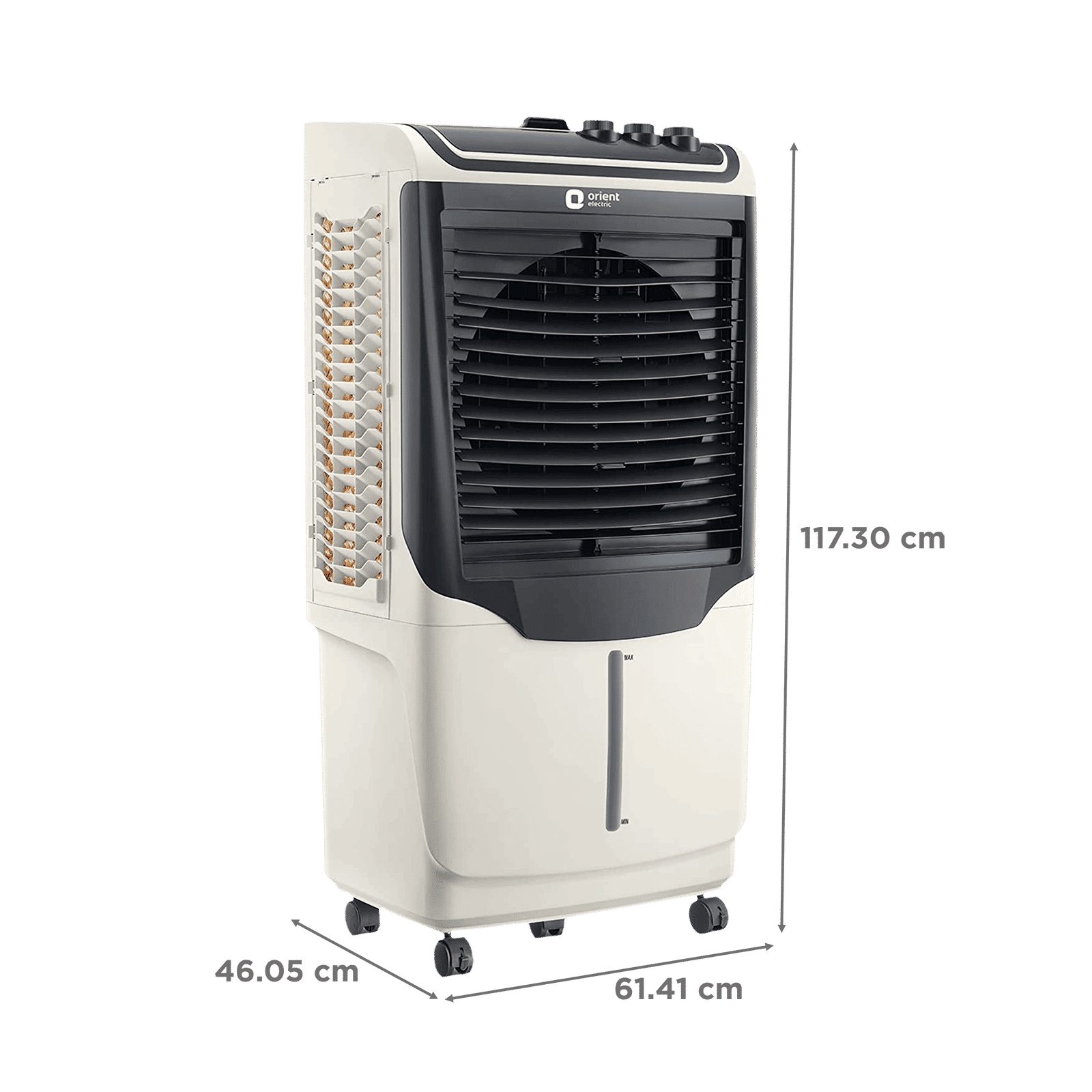 Orient Avante 90 Litres Desert Air Cooler with Inverter Compatible (Ice Chamber, White & Dark Grey)_2