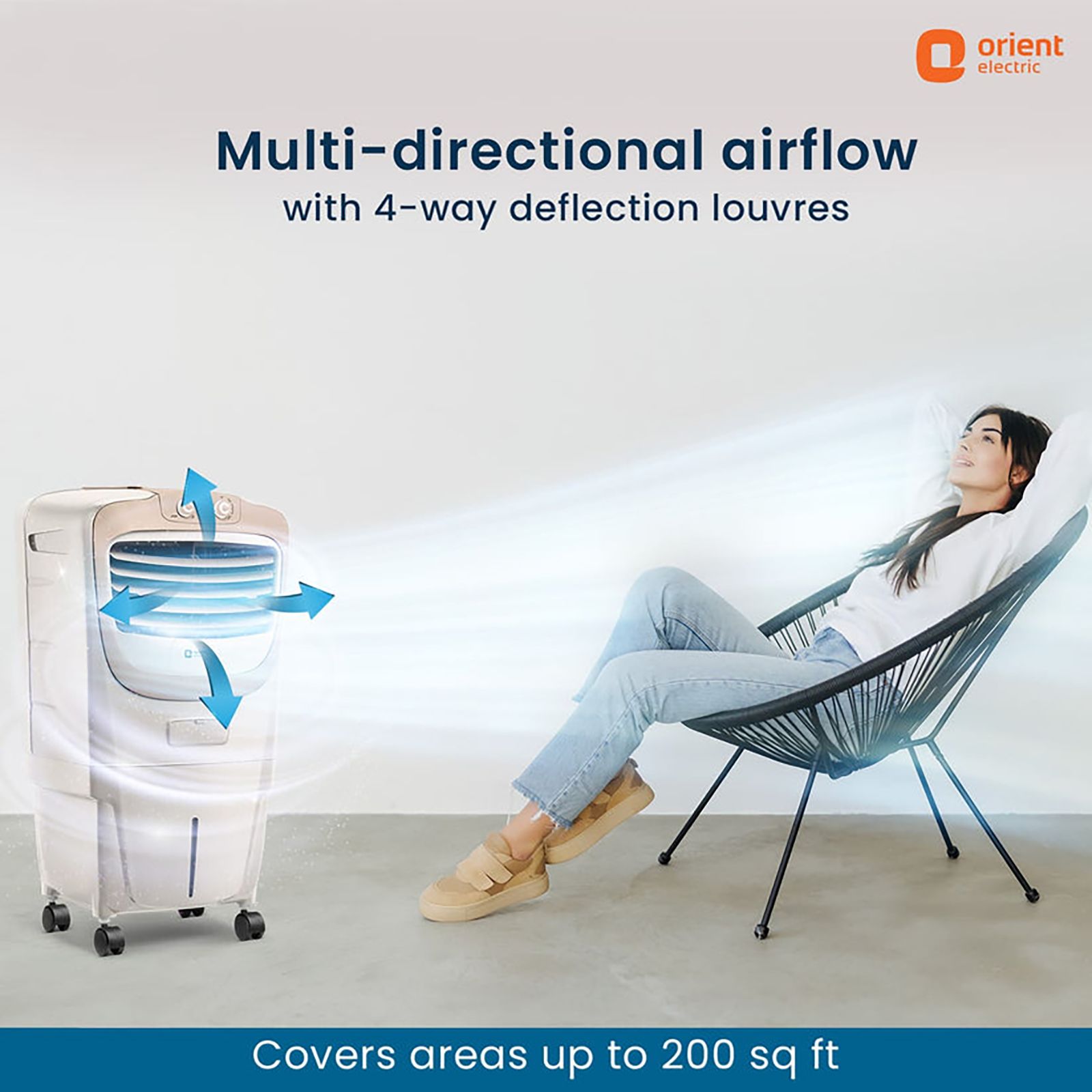 Orient Premia 45 Litres Personal Air Cooler with Dust Filter (Ice Chamber, Beige)_13