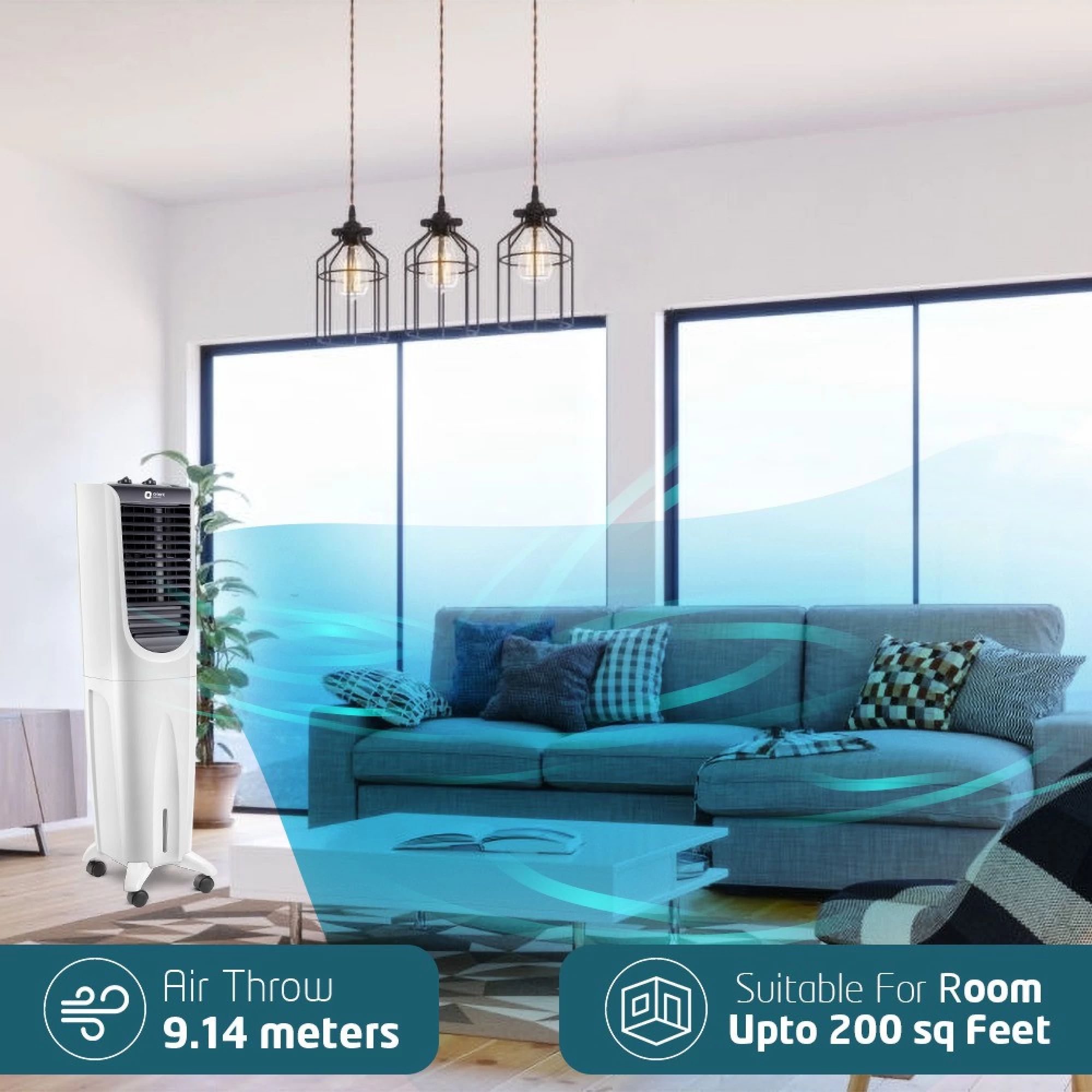 Orient Ultimo 55 Litres Tower Air Cooler (Honeycomb Pads, CT5502HR, White) Orient Ultimo 55 Litres Tower Air Cooler (Honeycomb Pads, CT5502HR, White)_6