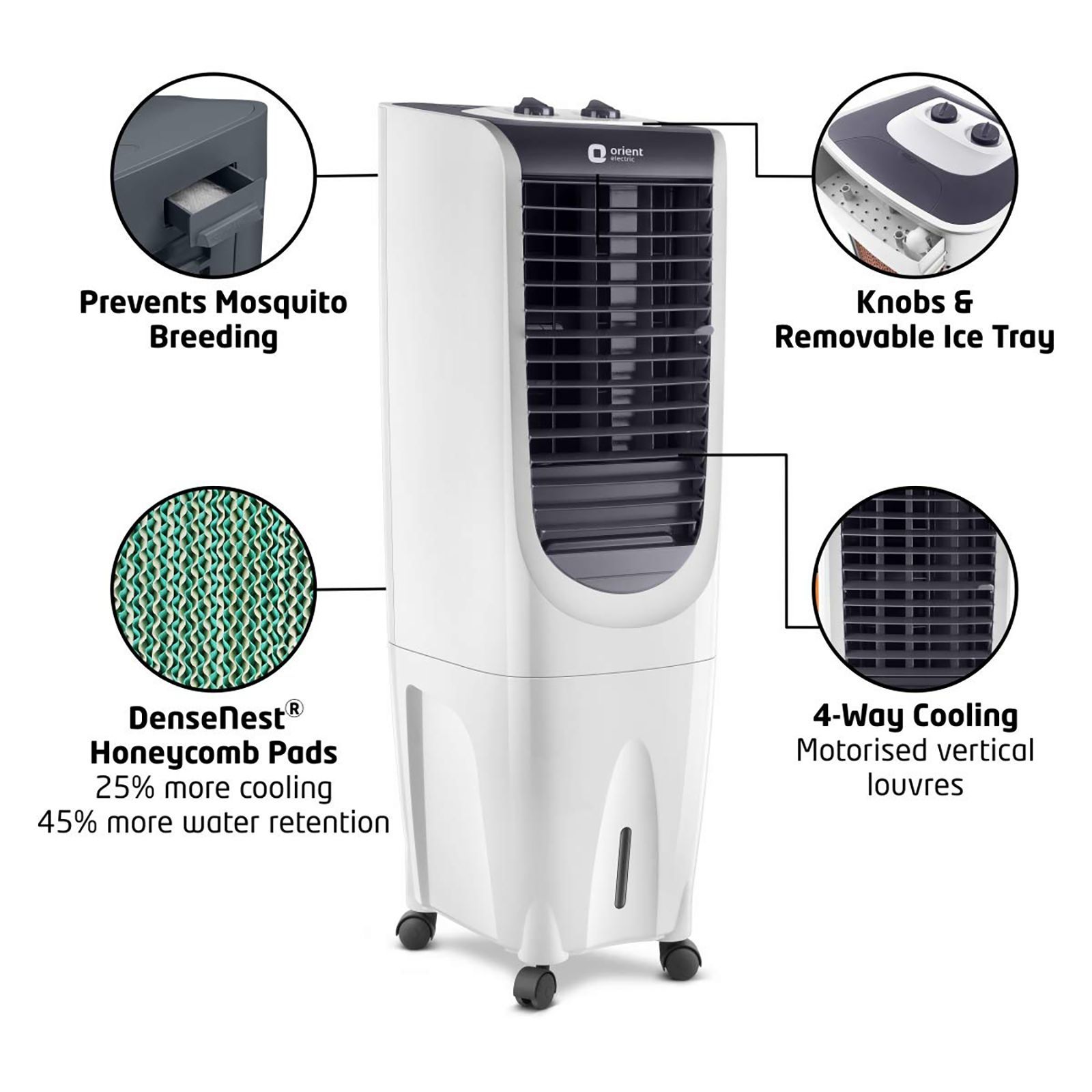 Orient Ultimo 26 Litres Tower Air Cooler with Lot Enabled (Ice Chamber, White)_11
