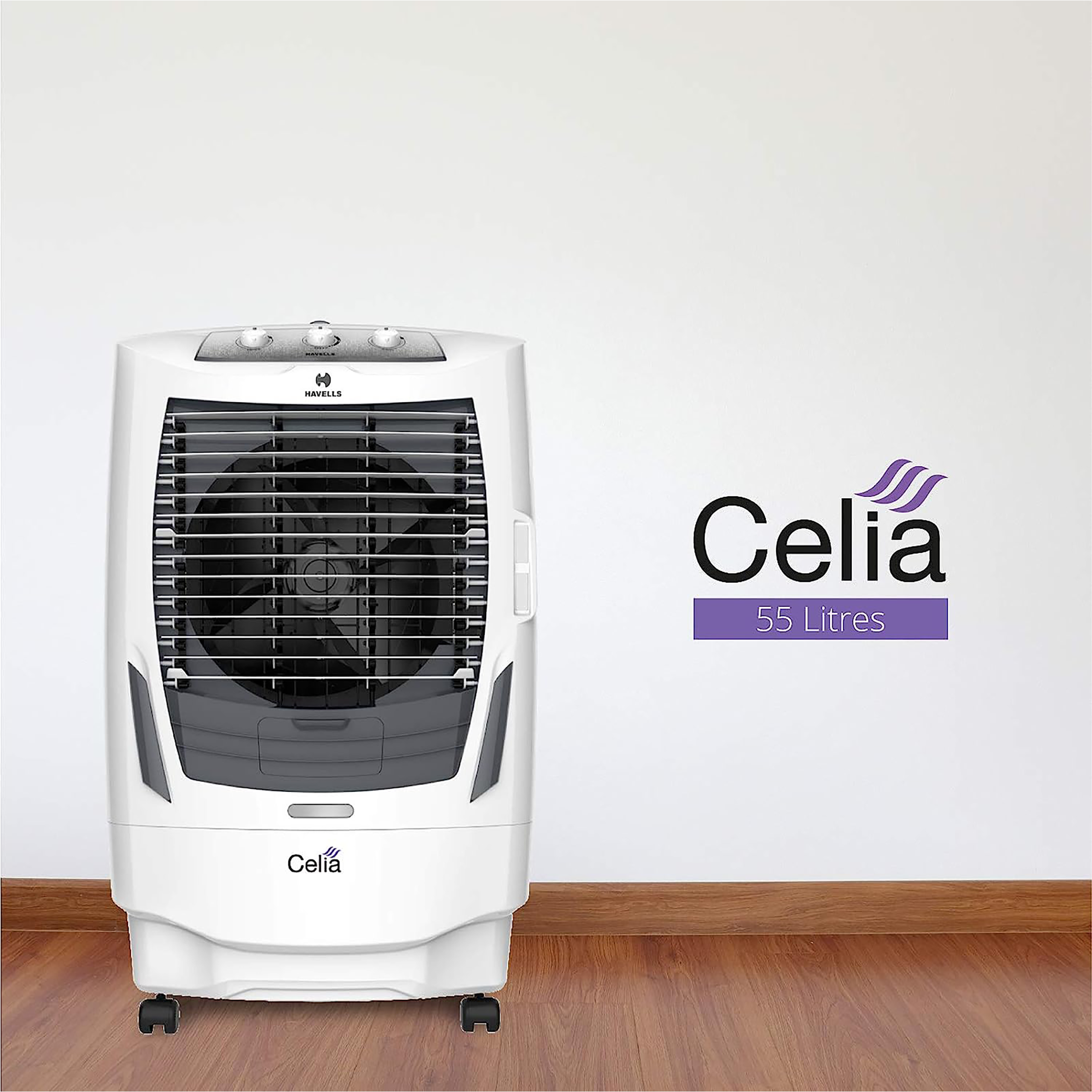 HAVELLS Celia 55 Litres Desert Air Cooler (3 Speed Selection, GHRACAXL220, White and Grey)_9
