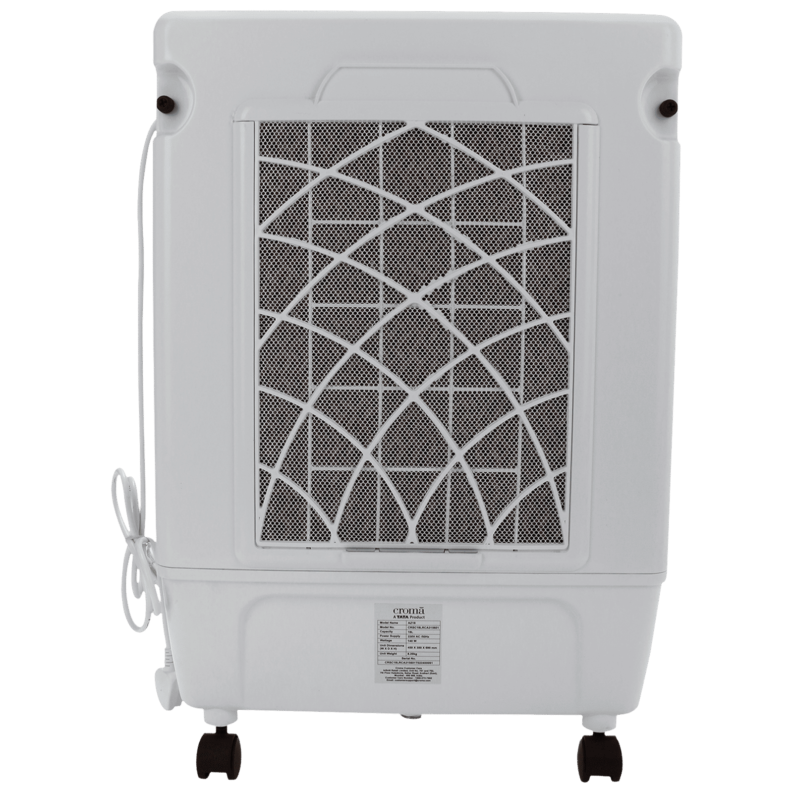 Croma AZ18 18 Litres Personal Air Cooler with Inverter Compatible (Dust & Mosquito Filter, White)_6