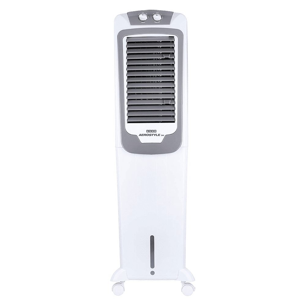 USHA AeroStyles 50 Litres Tower Air Cooler with Dust Filter (EasyClean Ice Chamber, White)_1