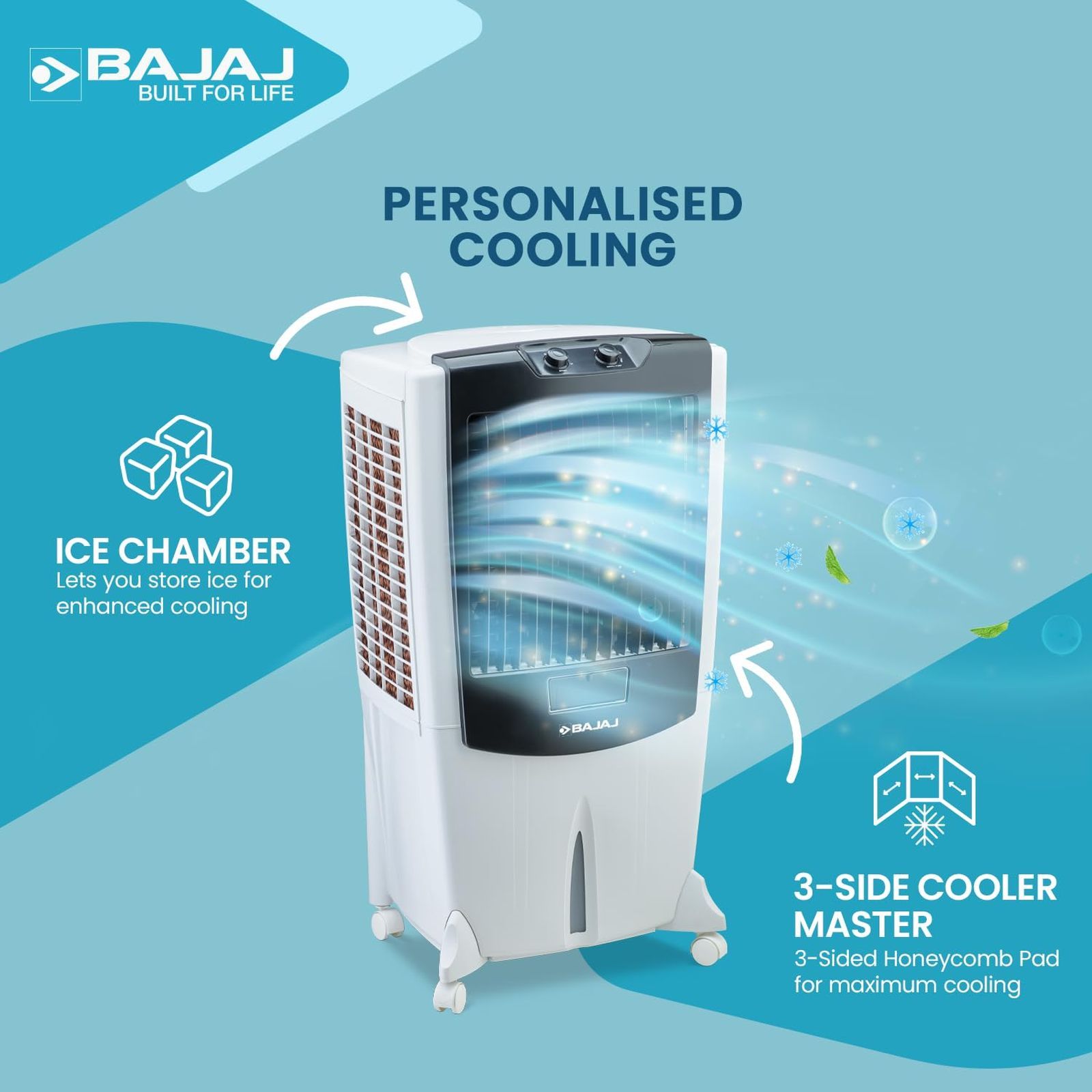 BAJAJ 95 Litres Desert Air Cooler with Turbo Fan Technology (Anti Bacterial Hexacool Master, White)_7
