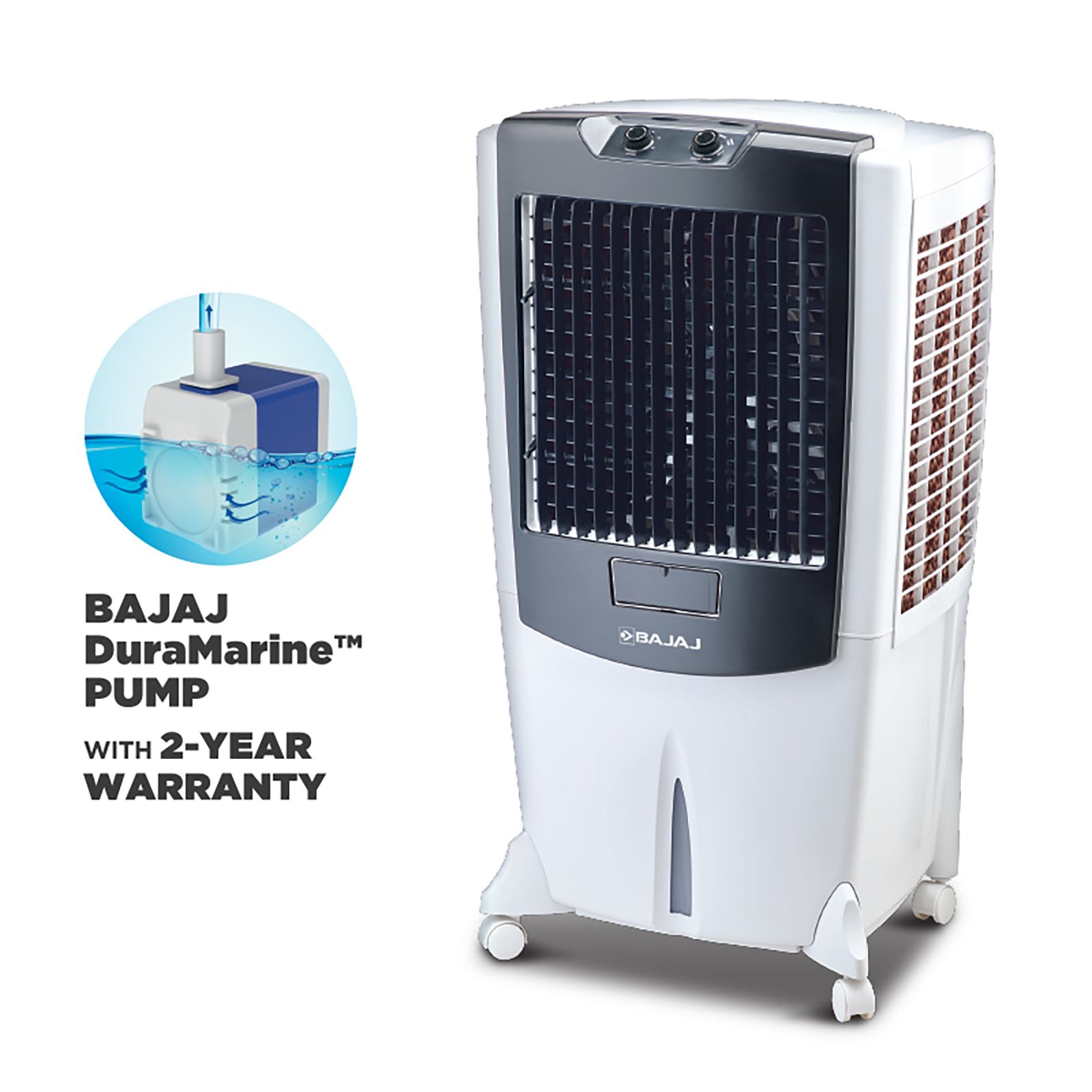 BAJAJ 95 Litres Desert Air Cooler with Turbo Fan Technology (Anti Bacterial Hexacool Master, White)_9
