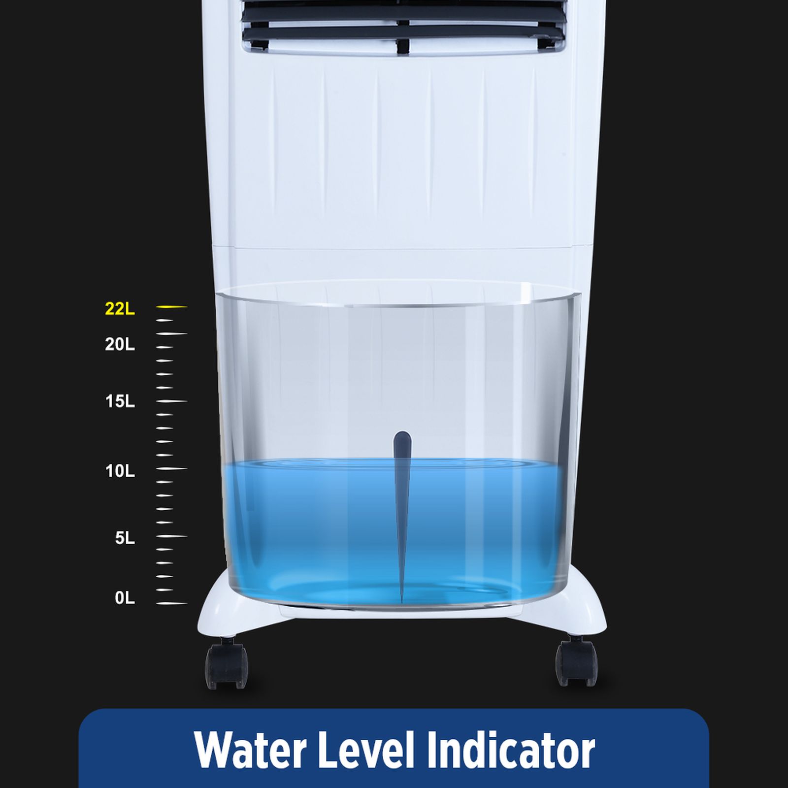 ONIDA Aero 22 Litres Personal Air Cooler with Ice Chamber (Water Level Indicator, White)_14