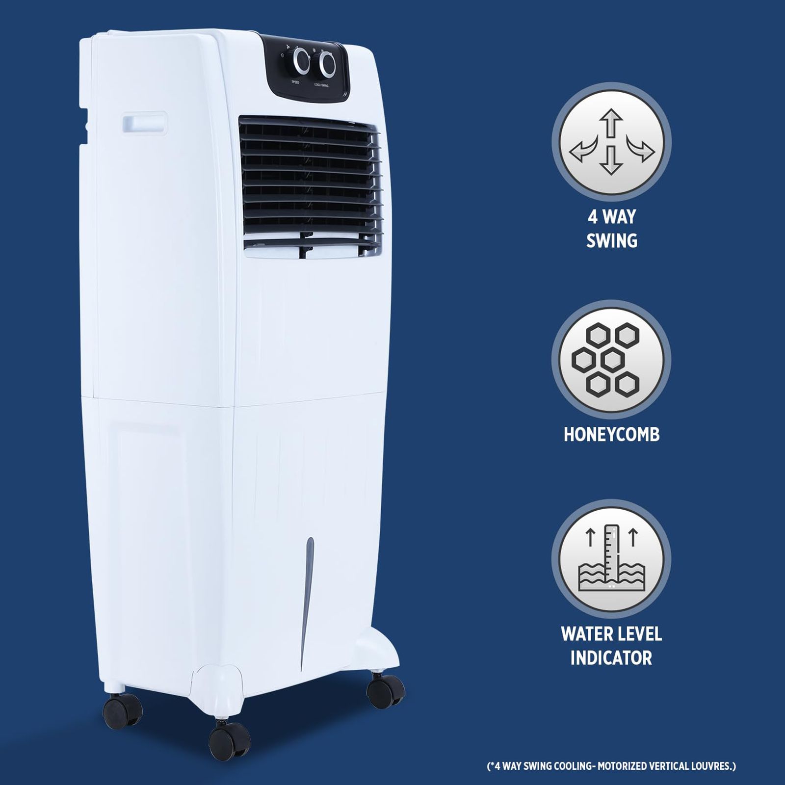 ONIDA Aero 35 Litres Personal Air Cooler with Ice Chamber (Water Level Indicator, White)_19