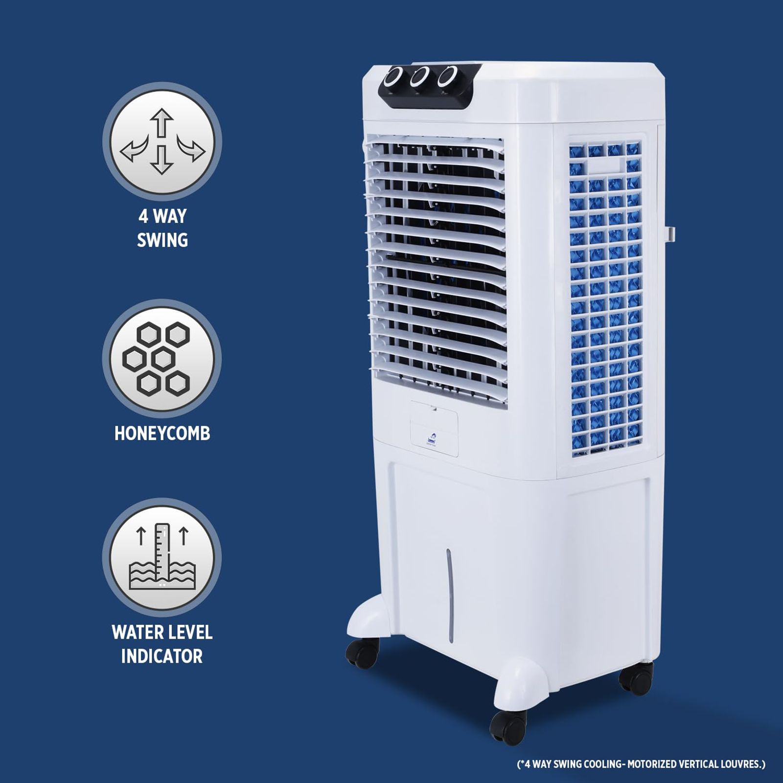 ONIDA Tempest 80 Litres Desert Air Cooler with Ice Chamber (Water Level Indicator, White)_13