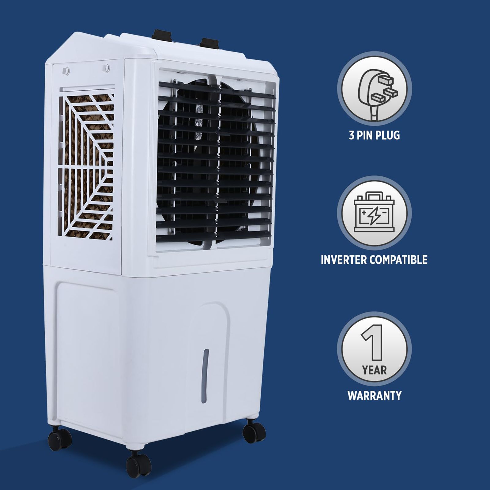 ONIDA Gusto 45 Litres Personal Air Cooler with Ice Chamber (Water Level Indicator, White) ONIDA Gusto 45 Litres Personal Air Cooler with Ice Chamber (Water Level Indicator, White)_16