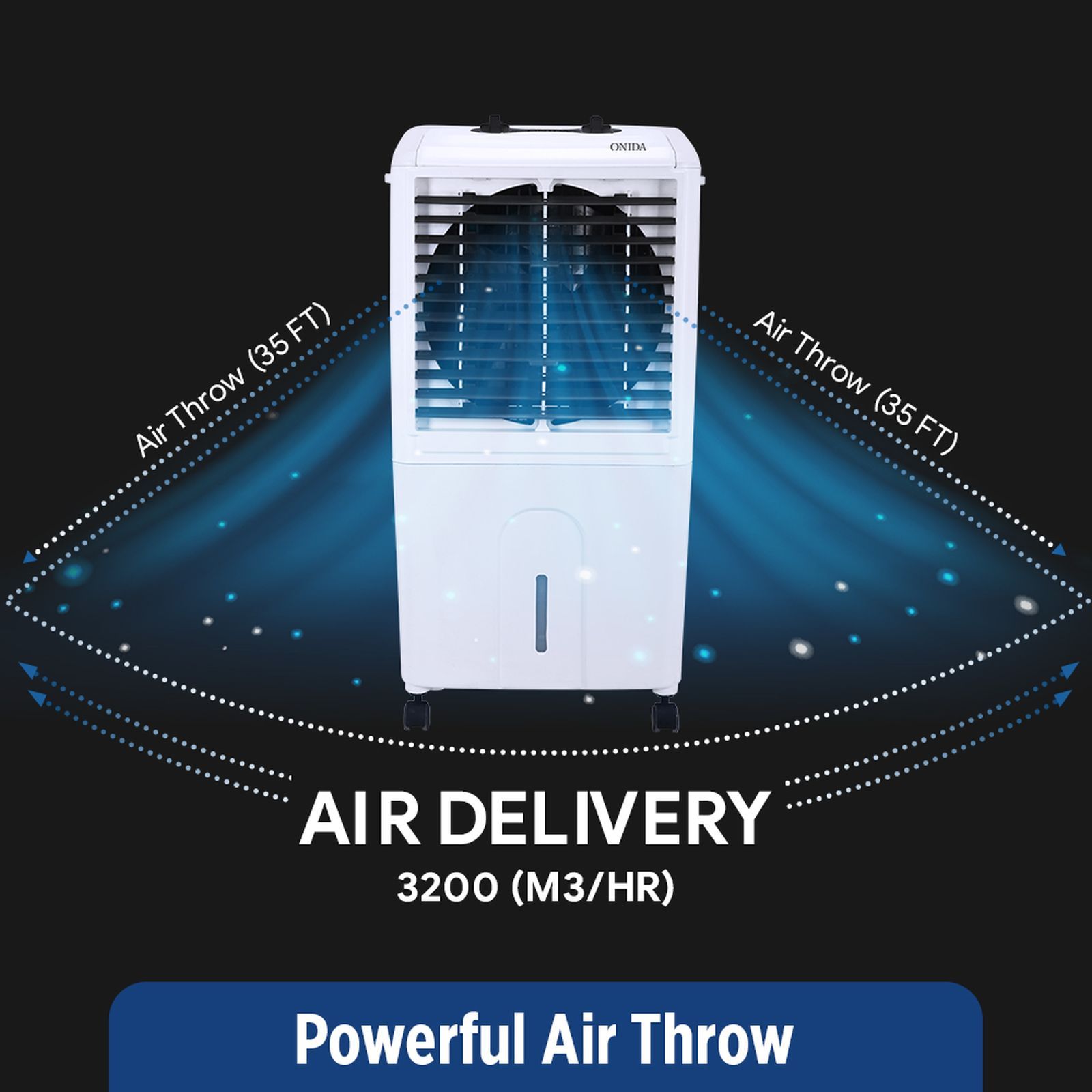 ONIDA Gusto 45 Litres Personal Air Cooler with Ice Chamber (Water Level Indicator, White) ONIDA Gusto 45 Litres Personal Air Cooler with Ice Chamber (Water Level Indicator, White)_18