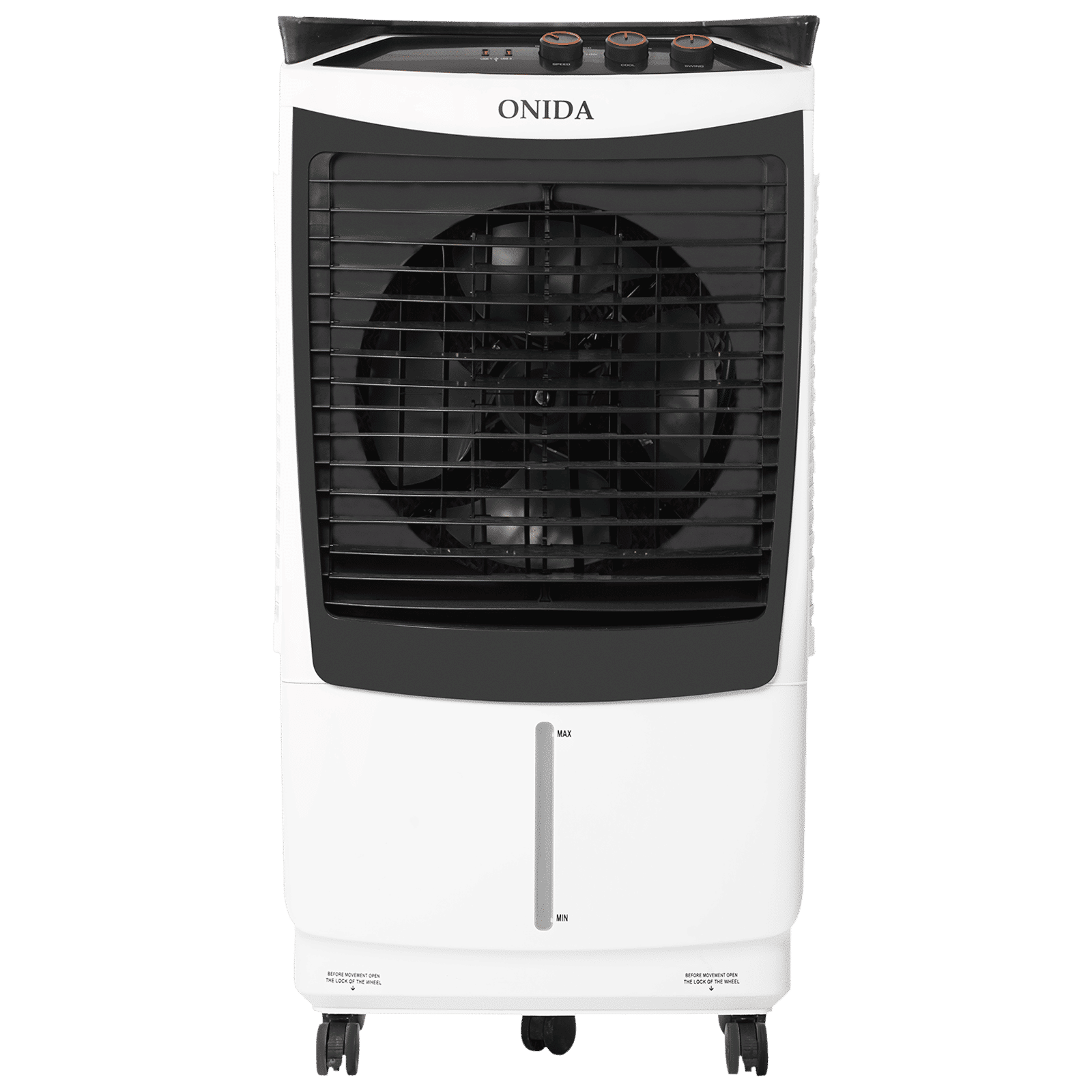 ONIDA Storm 90 Litres Desert Air Cooler with Ice Chamber (Water Level Indicator, White & Black)_1