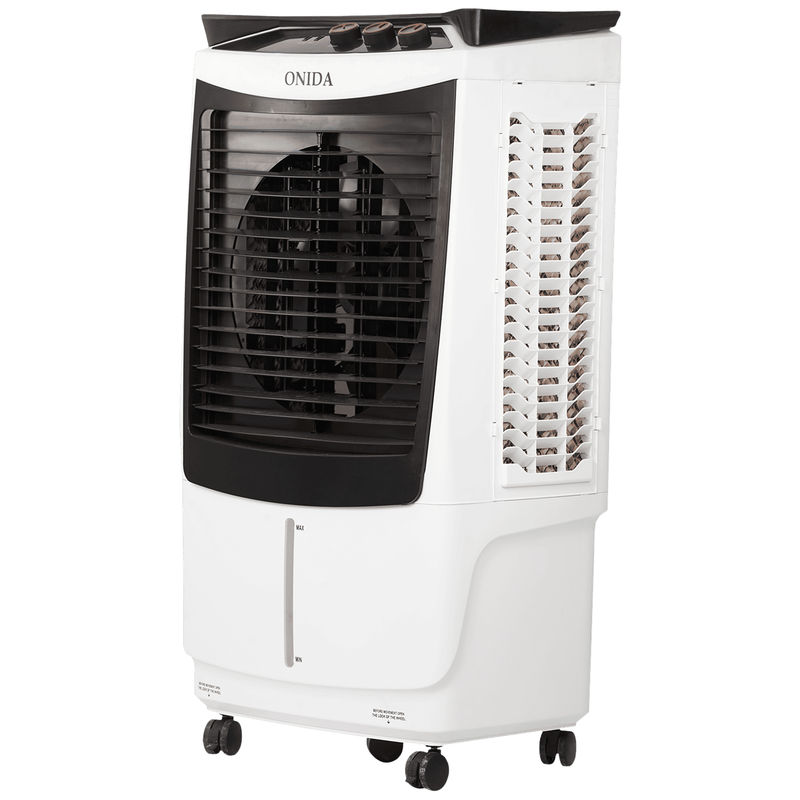 ONIDA Storm 90 Litres Desert Air Cooler with Ice Chamber (Water Level Indicator, White & Black)_10