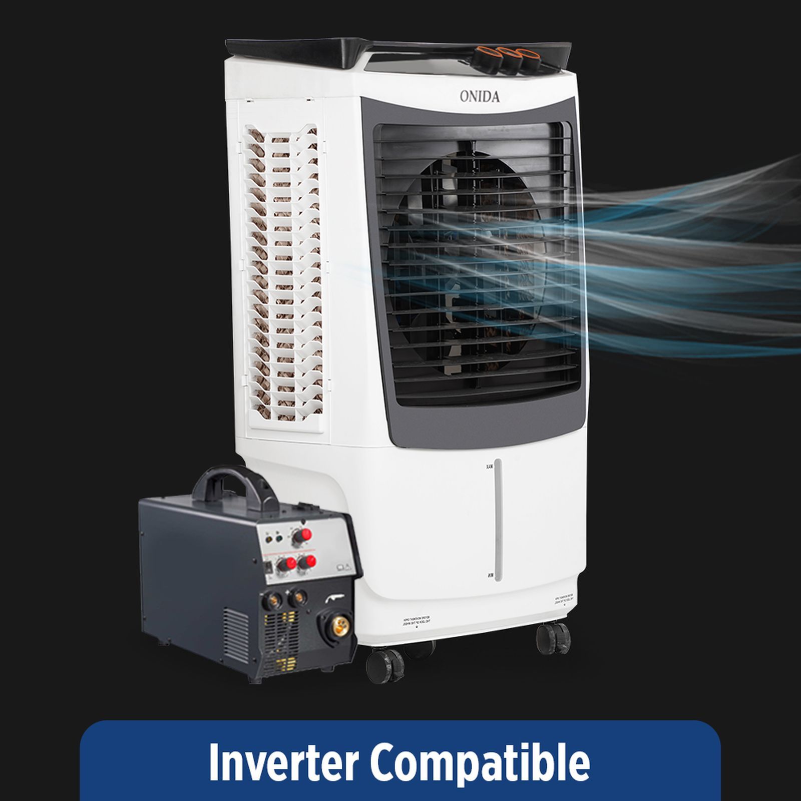 ONIDA Storm 90 Litres Desert Air Cooler with Ice Chamber (Water Level Indicator, White & Black)_14