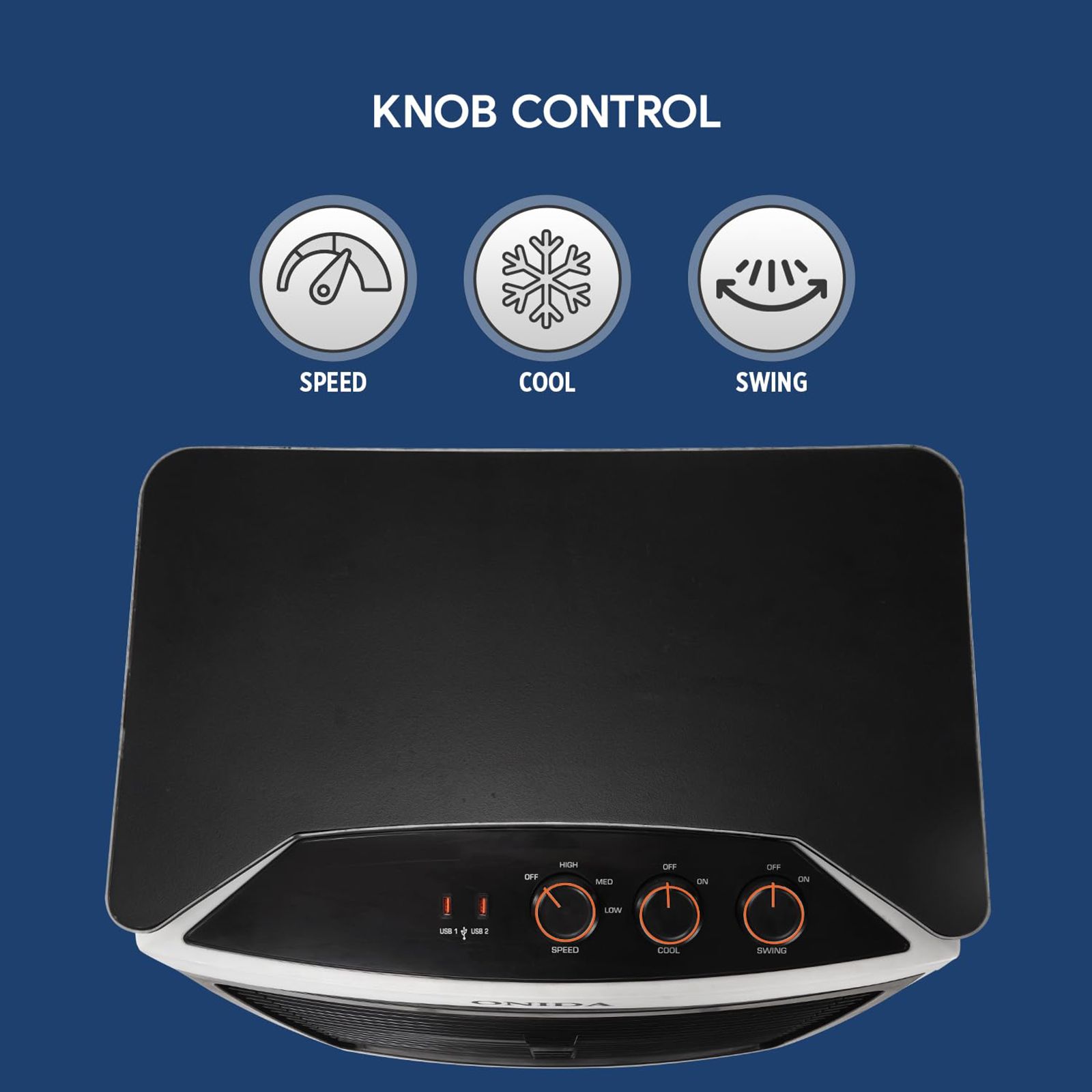 ONIDA Storm 90 Litres Desert Air Cooler with Ice Chamber (Water Level Indicator, White & Black)_18