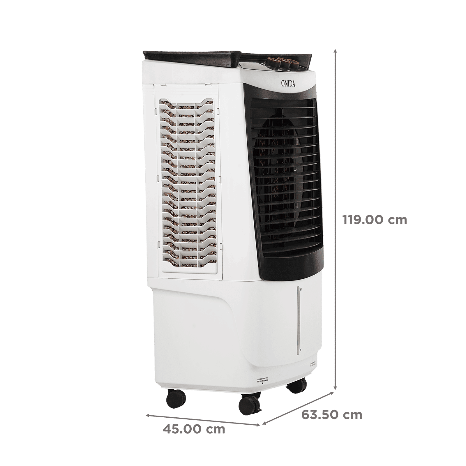 ONIDA Storm 90 Litres Desert Air Cooler with Ice Chamber (Water Level Indicator, White & Black)_2