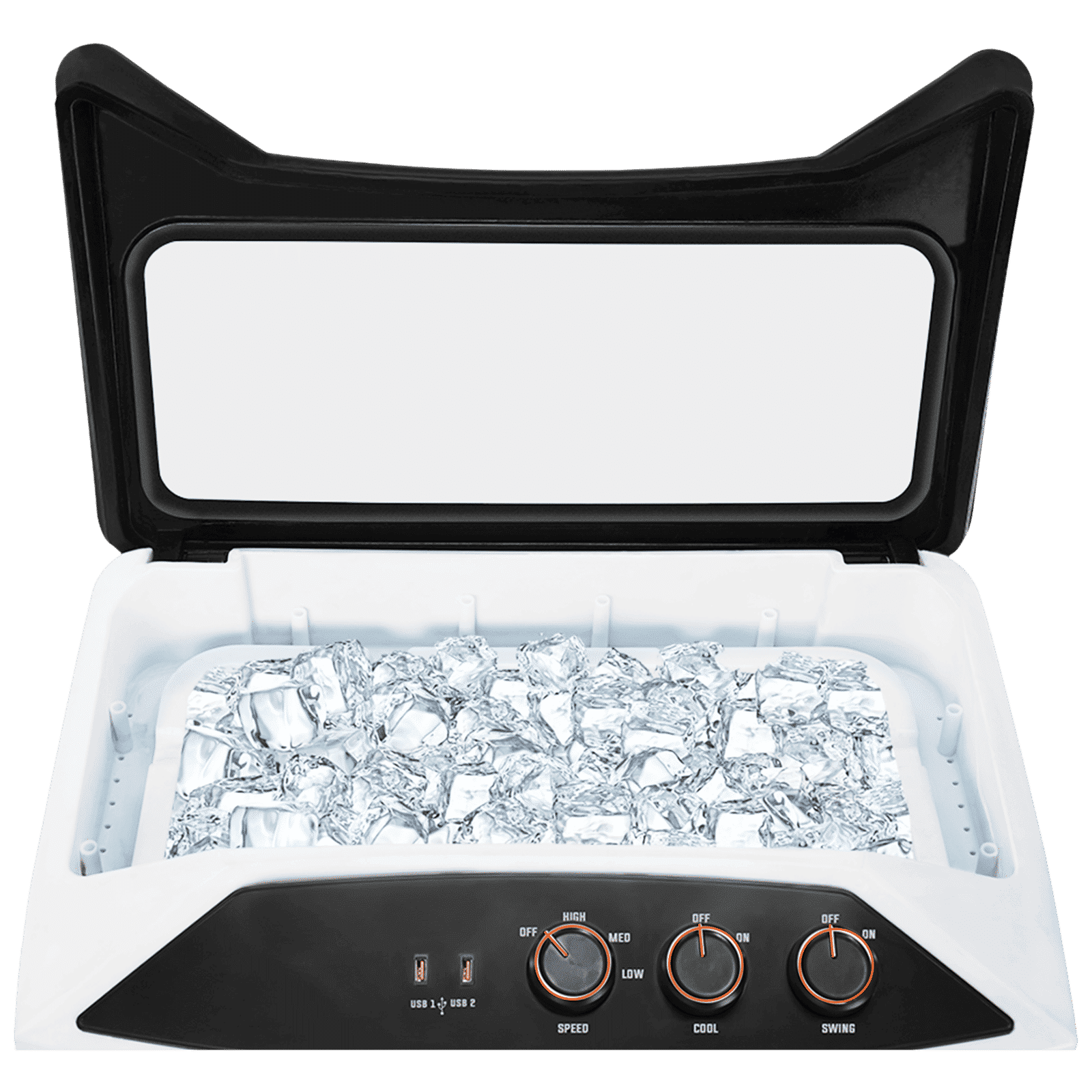 ONIDA Storm 90 Litres Desert Air Cooler with Ice Chamber (Water Level Indicator, White & Black)_4