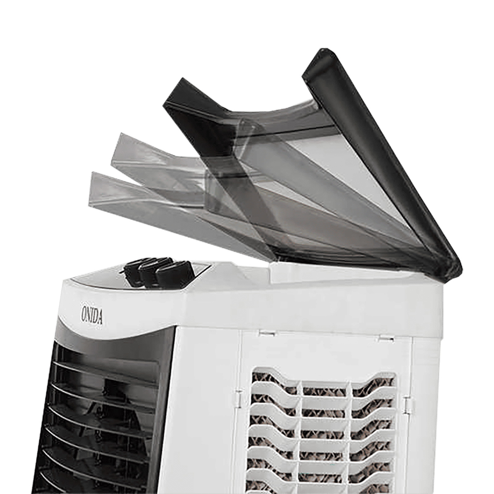 ONIDA Storm 90 Litres Desert Air Cooler with Ice Chamber (Water Level Indicator, White & Black)_7