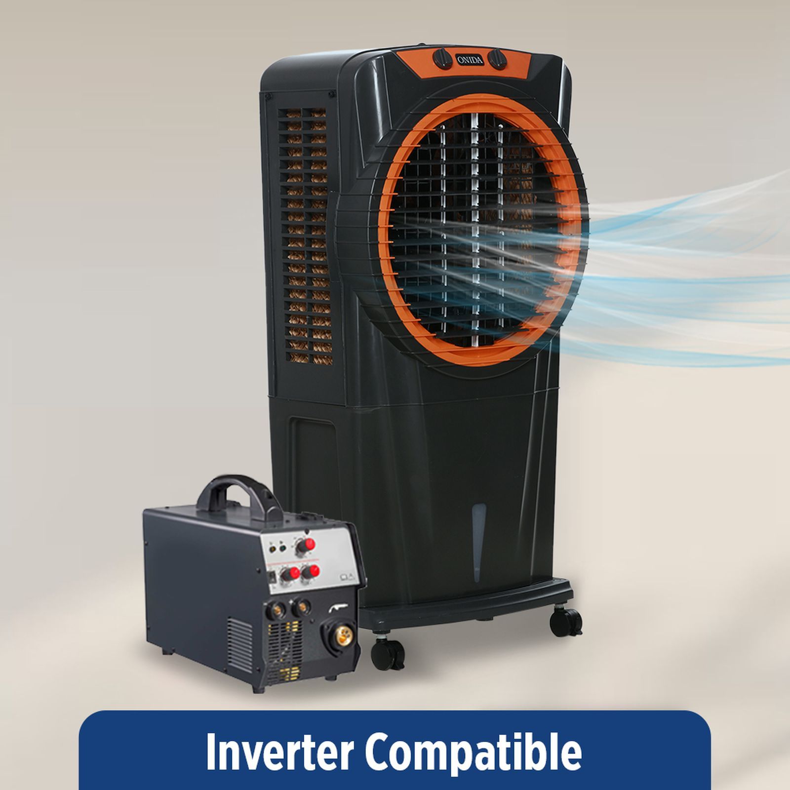 ONIDA 95 Litres Desert Air Cooler with Ice Chamber (Water Level Indicator, Dark Grey & Orange) ONIDA 95 Litres Desert Air Cooler with Ice Chamber (Water Level Indicator, Dark Grey & Orange)_21
