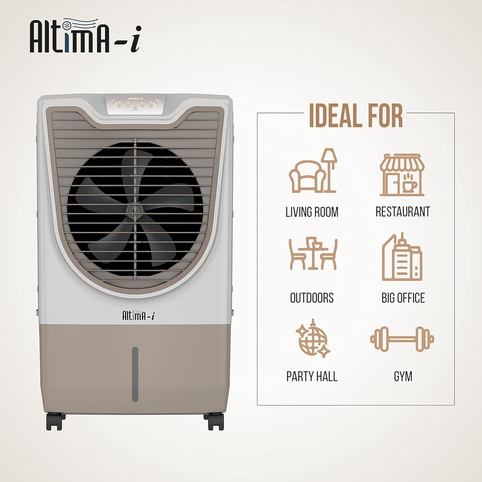 HAVELLS Altima-I 70 Litres Desert Air Cooler with Inverter Compatible (Thermal Overload Protection, White & Champagne Gold)_8
