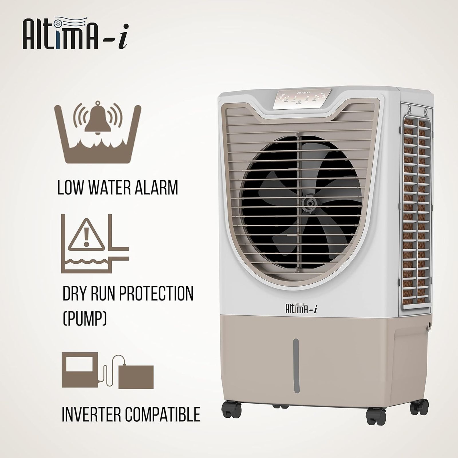 HAVELLS Altima-I 70 Litres Desert Air Cooler with Inverter Compatible (Thermal Overload Protection, White & Champagne Gold)_11
